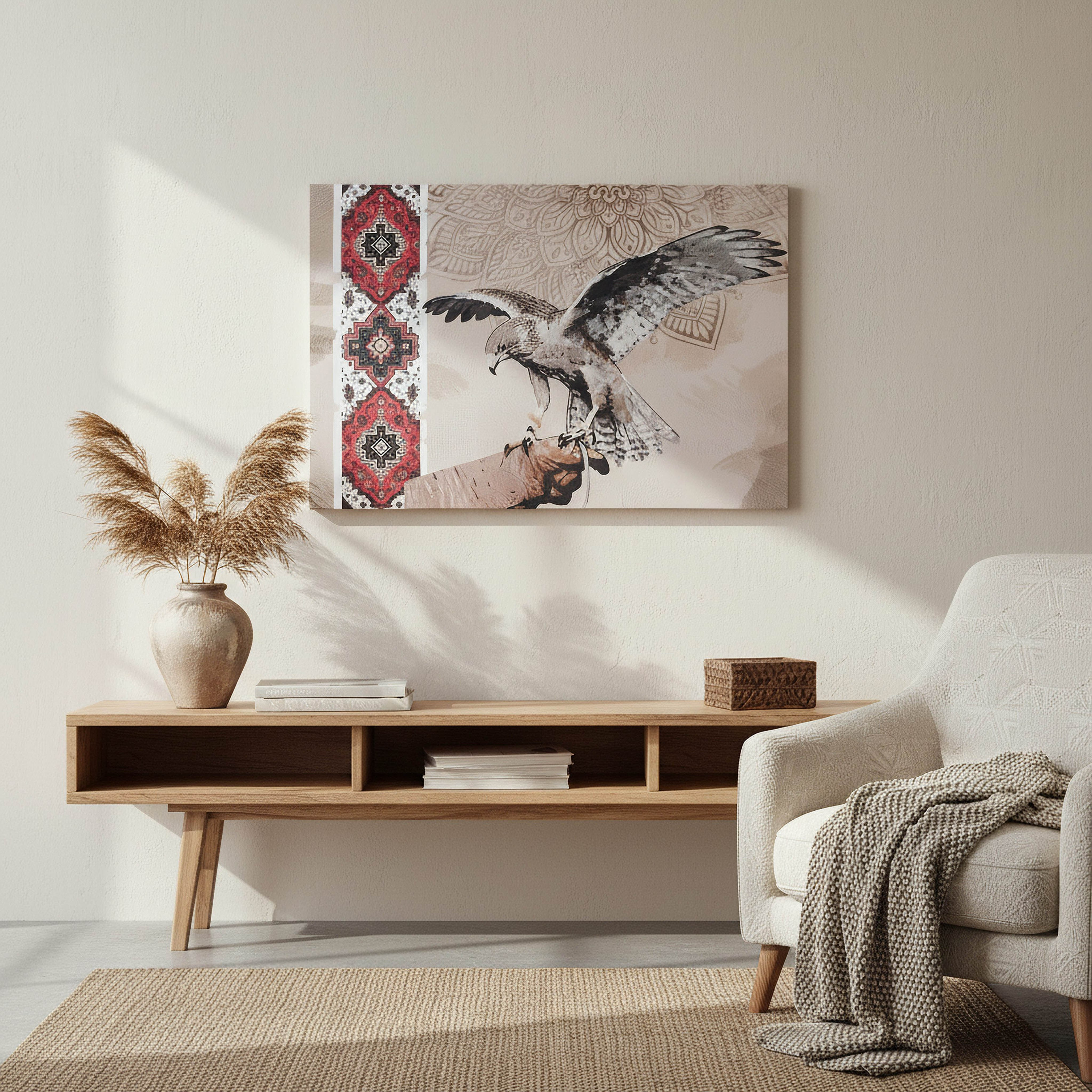 Madiha 100% Printed Arabic Wall Art - 120x3x80 cm-hbxhomeware-homedecor-figurinesandornaments-image-4