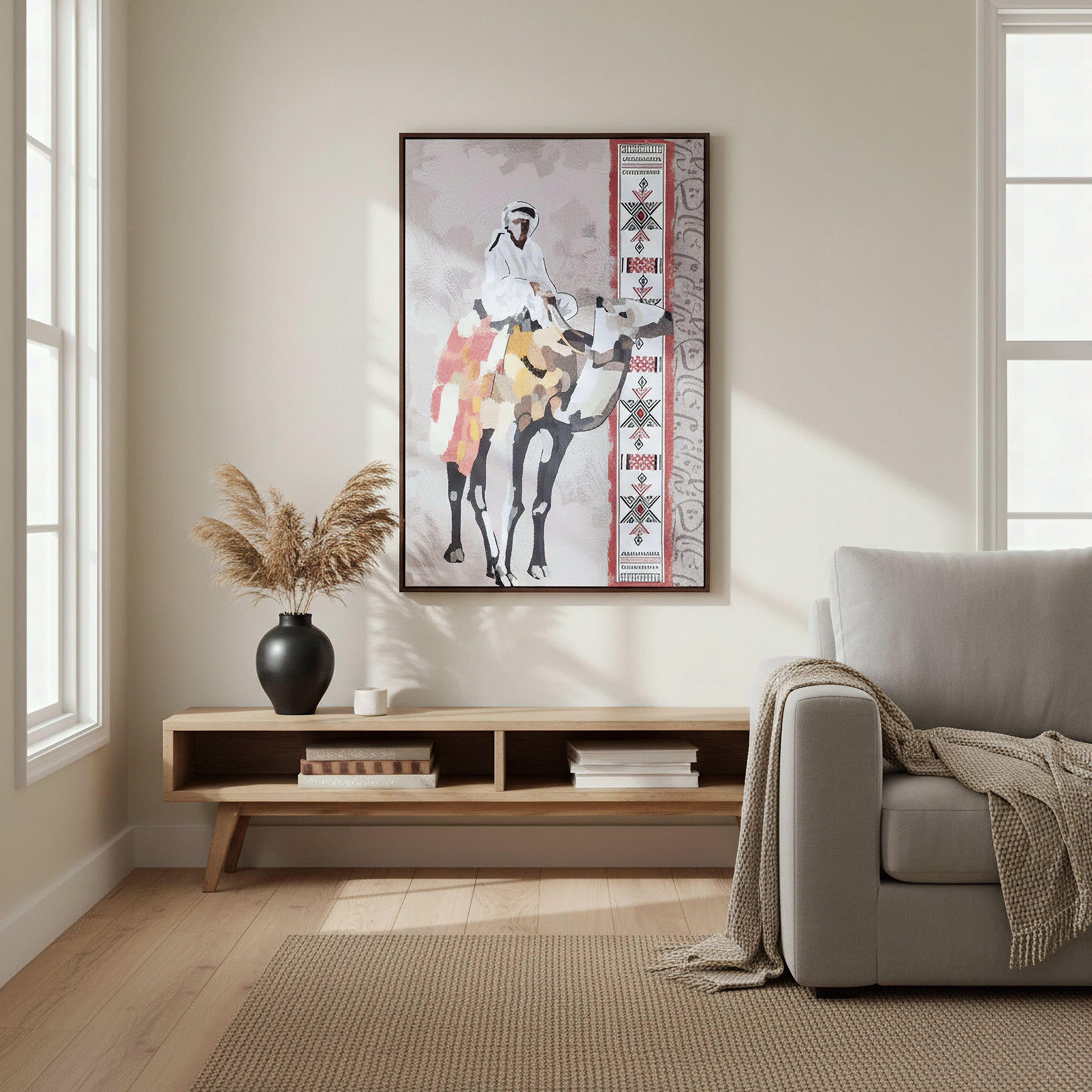 Madiha 100% Printed Arabic Wall Art - 80x3x120 cm-hbxhomeware-homedecor-figurinesandornaments-image-4