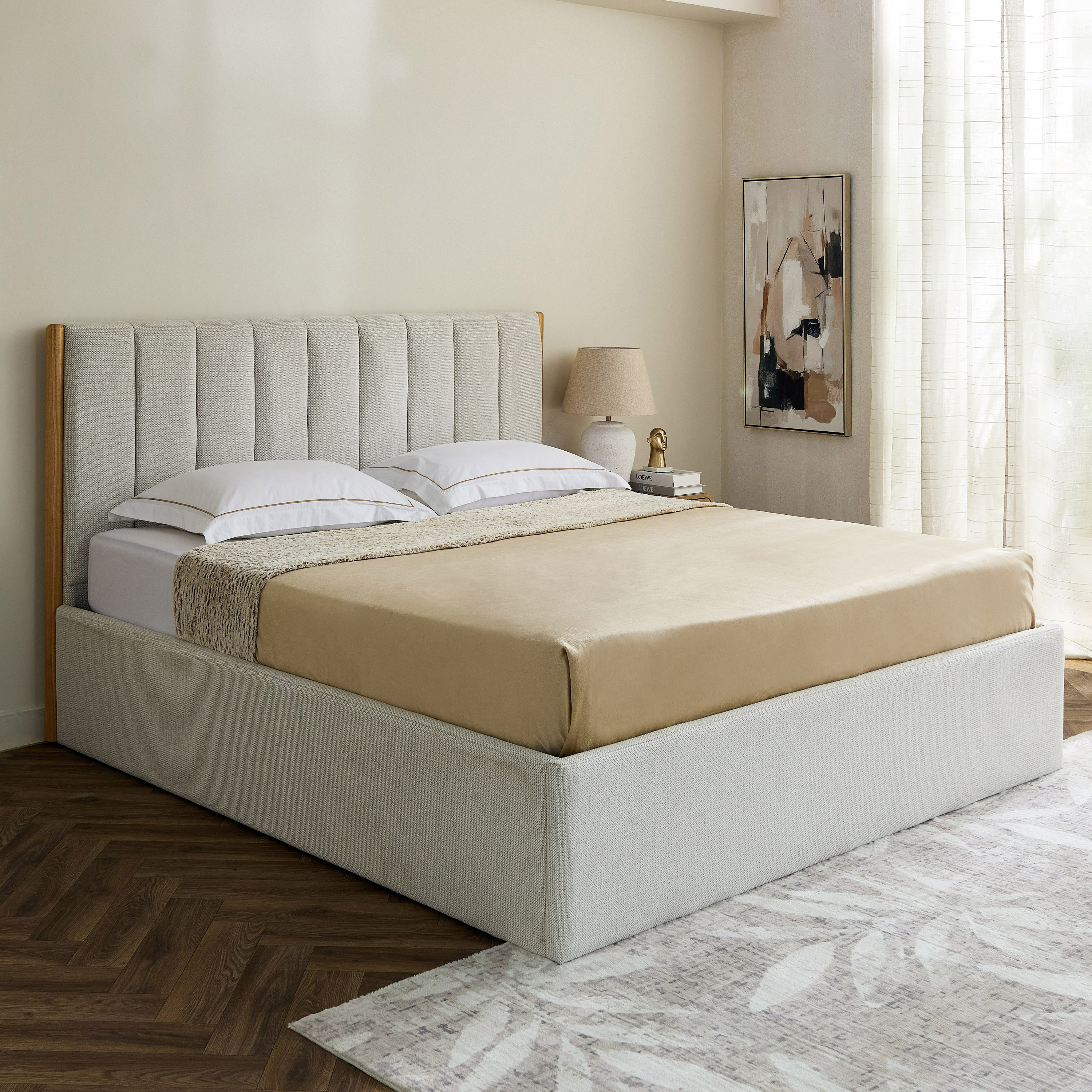 Nordica Novara Upholstered Hydraulic Storage King Bed - 180x200 cm-PROMO_HB_UAE_THRESHOLD_Furniture_020426-image-1