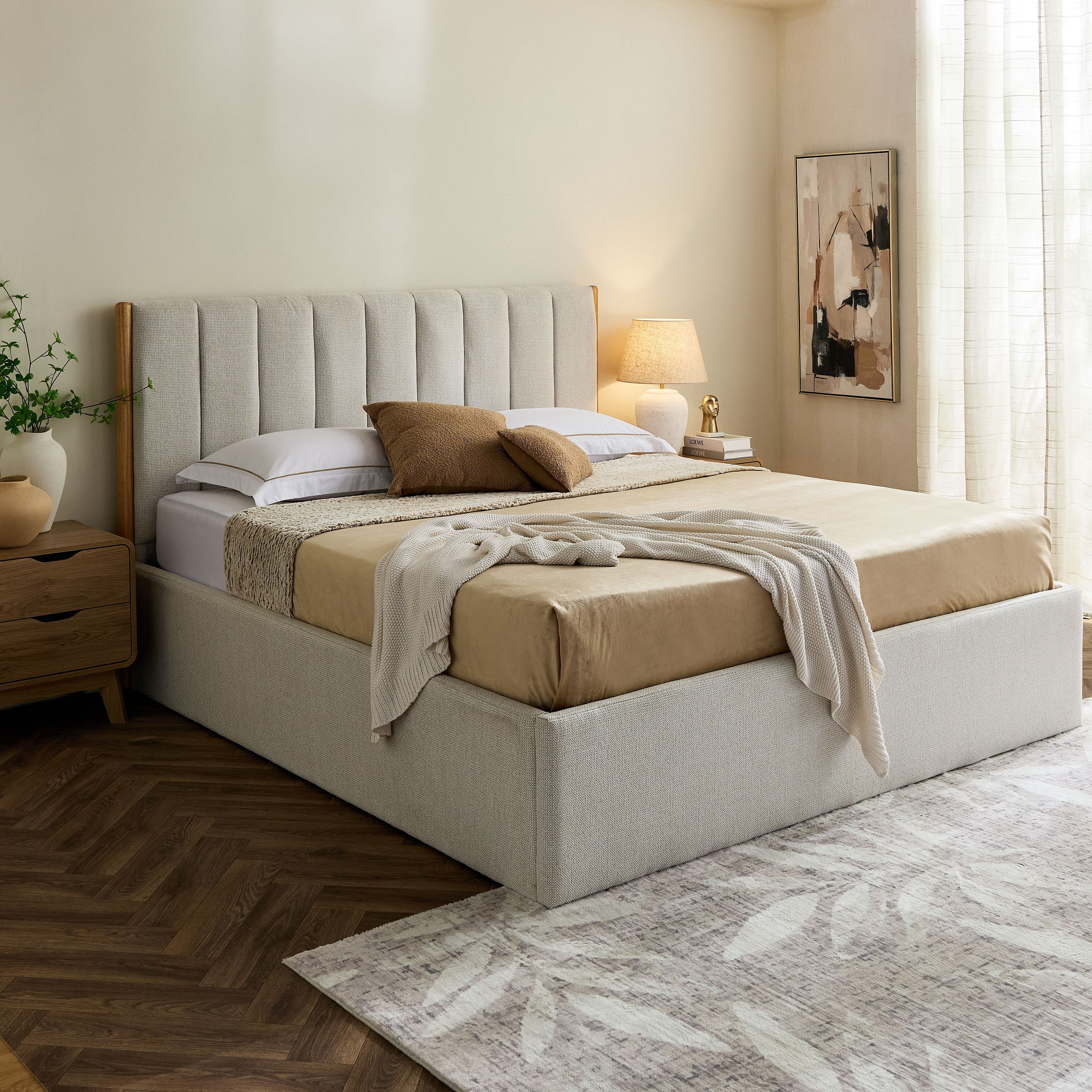 Nordica Novara Upholstered Hydraulic Storage King Bed - 180x200 cm-PROMO_HB_UAE_THRESHOLD_Furniture_020426-image-10