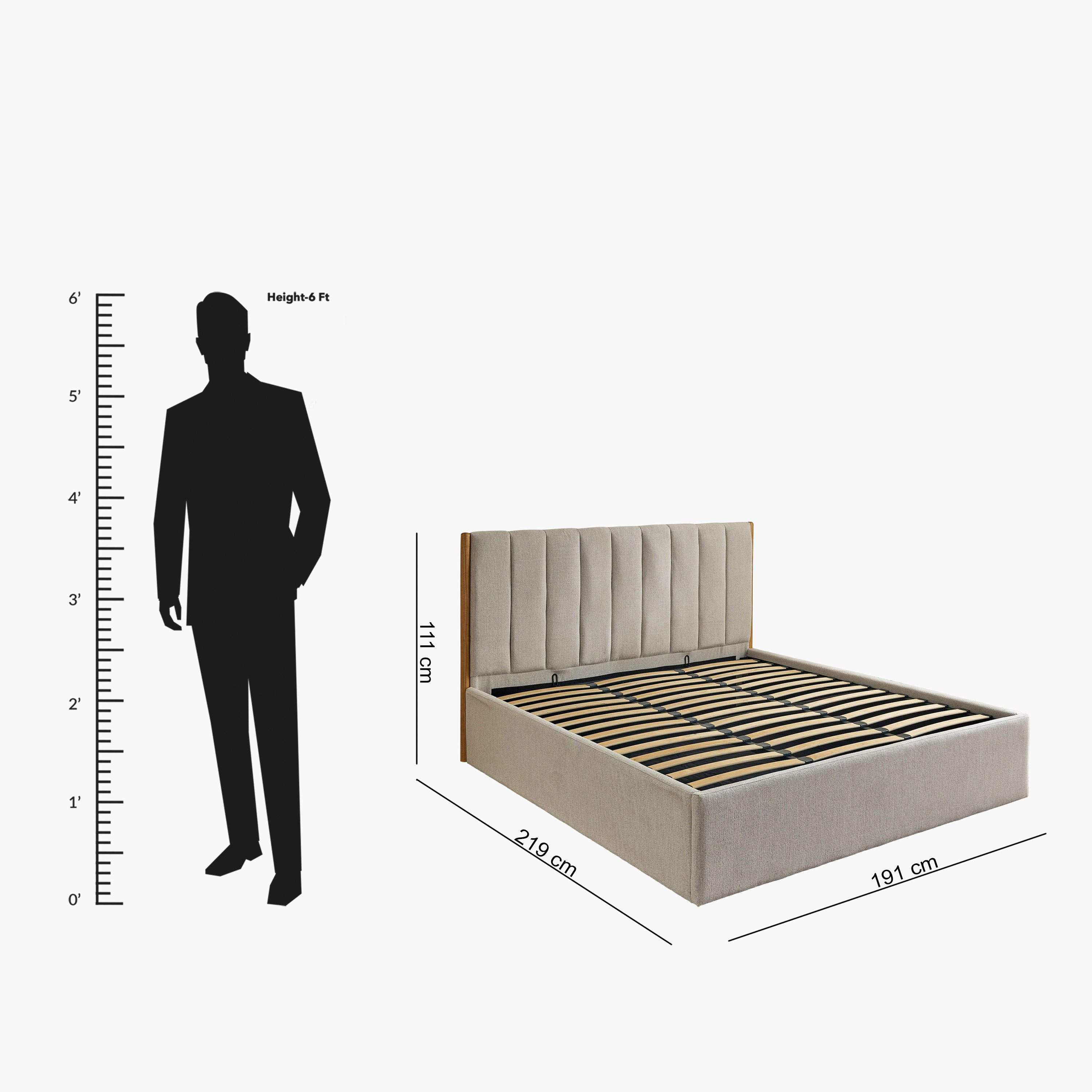 Nordica Novara Upholstered Hydraulic Storage King Bed - 180x200 cm-PROMO_HB_UAE_THRESHOLD_Furniture_020426-image-12