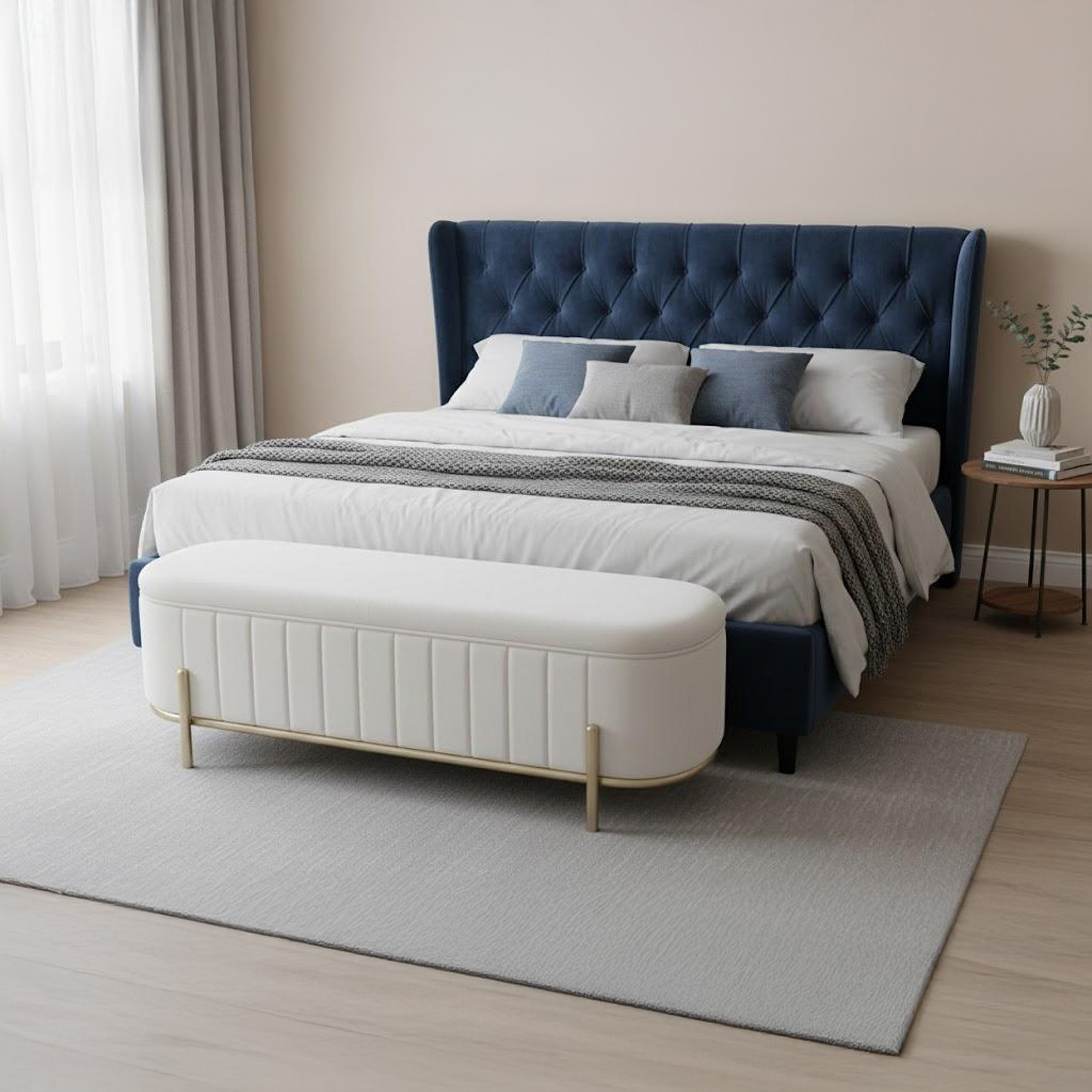 مقعد بنش قماش بمساحة تخزين من روفيجو-hbxfurniture-sofasandarmchairs-benches-image-3