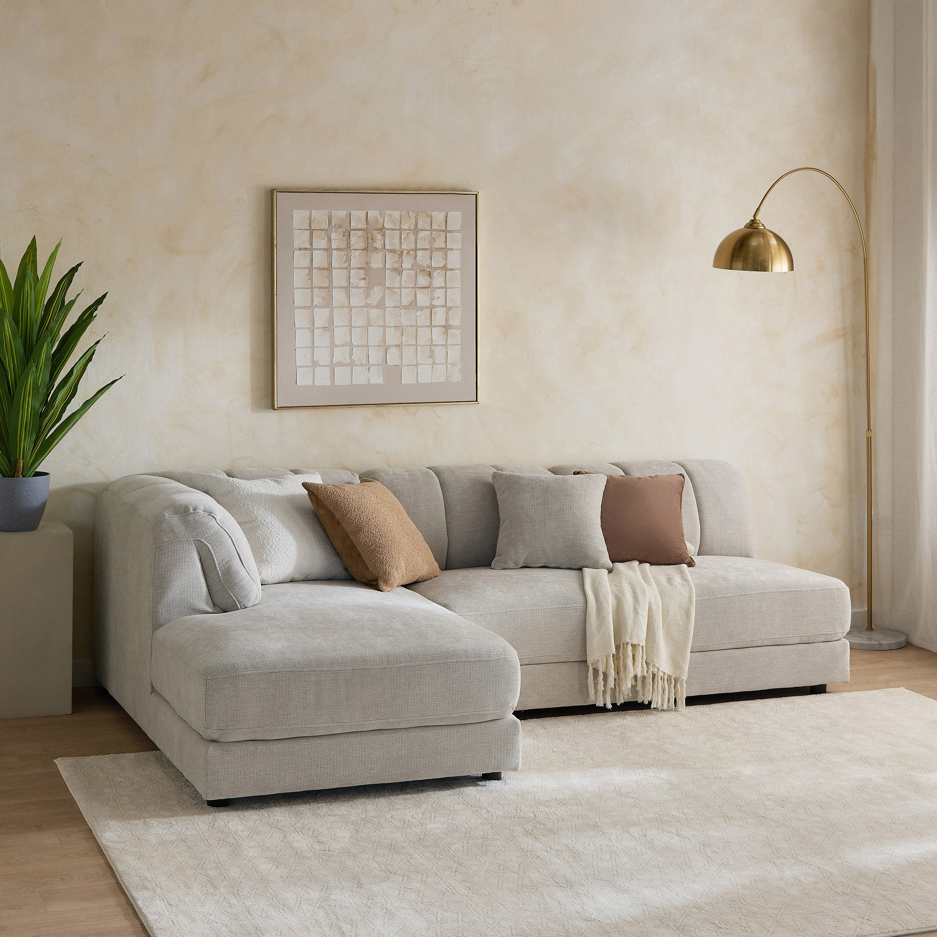 Skive 2-Seater Fabric Armless Chair with 2 Cushions-hbxlivingroom-sofasandarmchairs-modularsofas-image-10