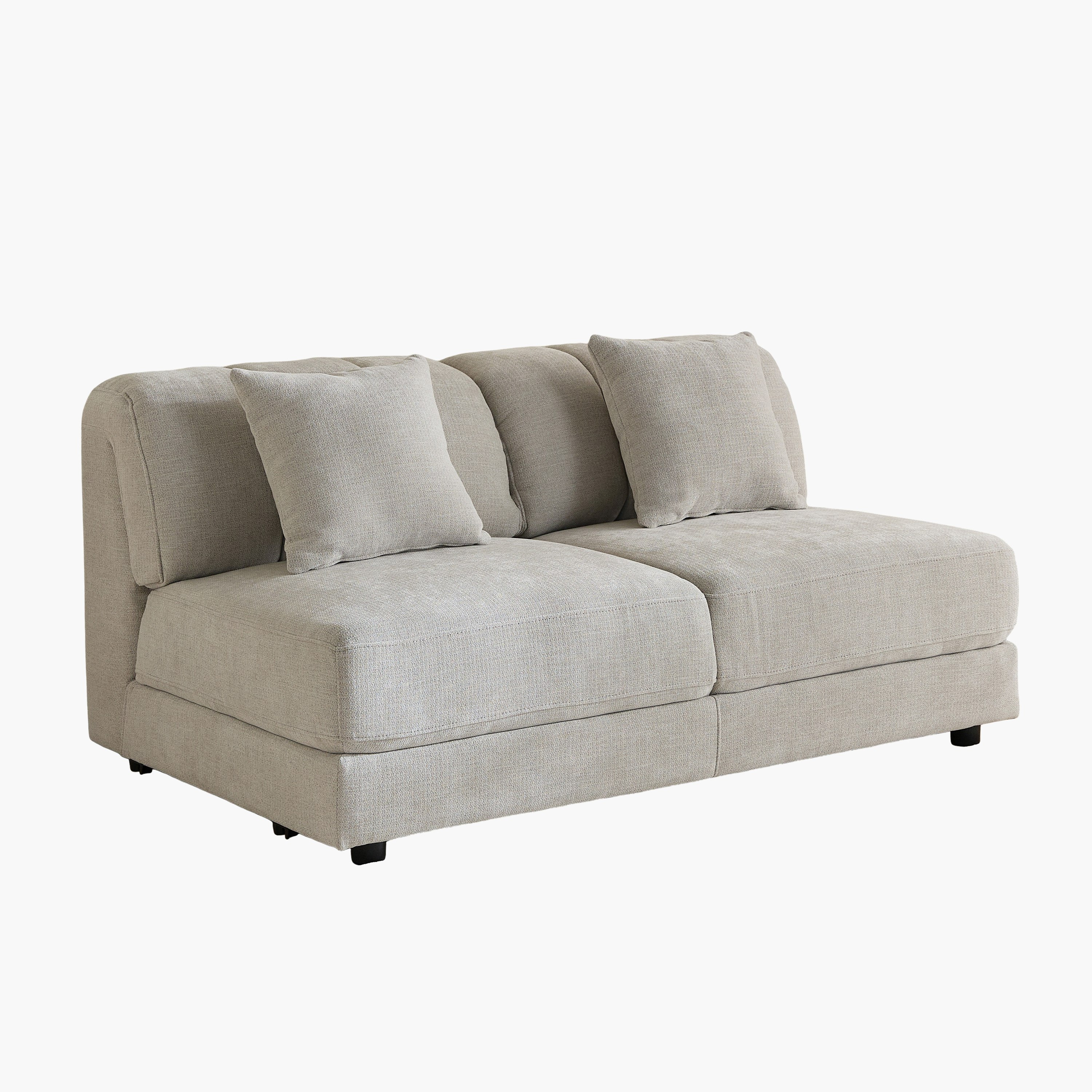 Skive 2-Seater Fabric Armless Chair with 2 Cushions-hbxlivingroom-sofasandarmchairs-modularsofas-image-17