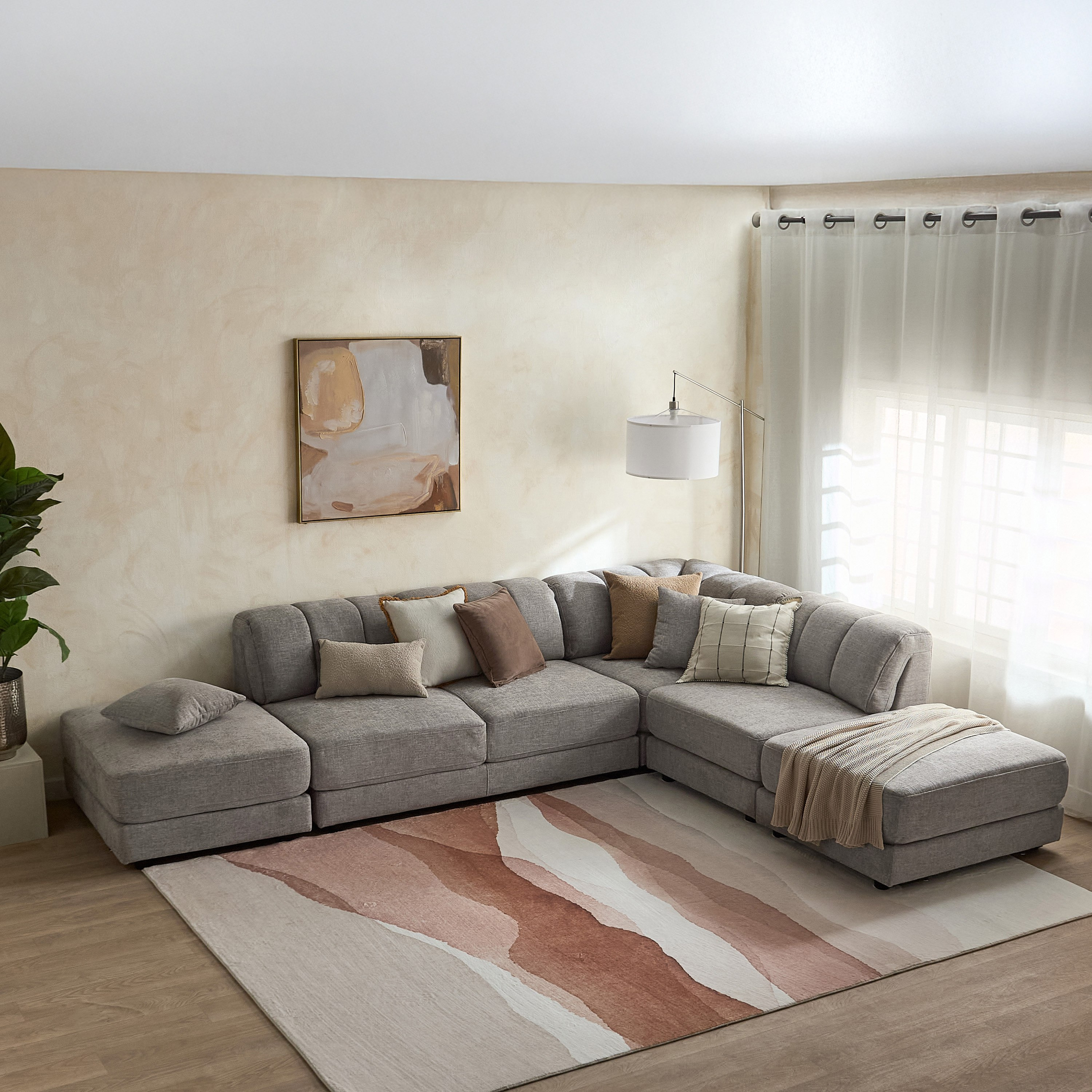 Skive Fabric Corner with 2 Cushions-hbxlivingroom-sofasandarmchairs-modularsofas-image-13