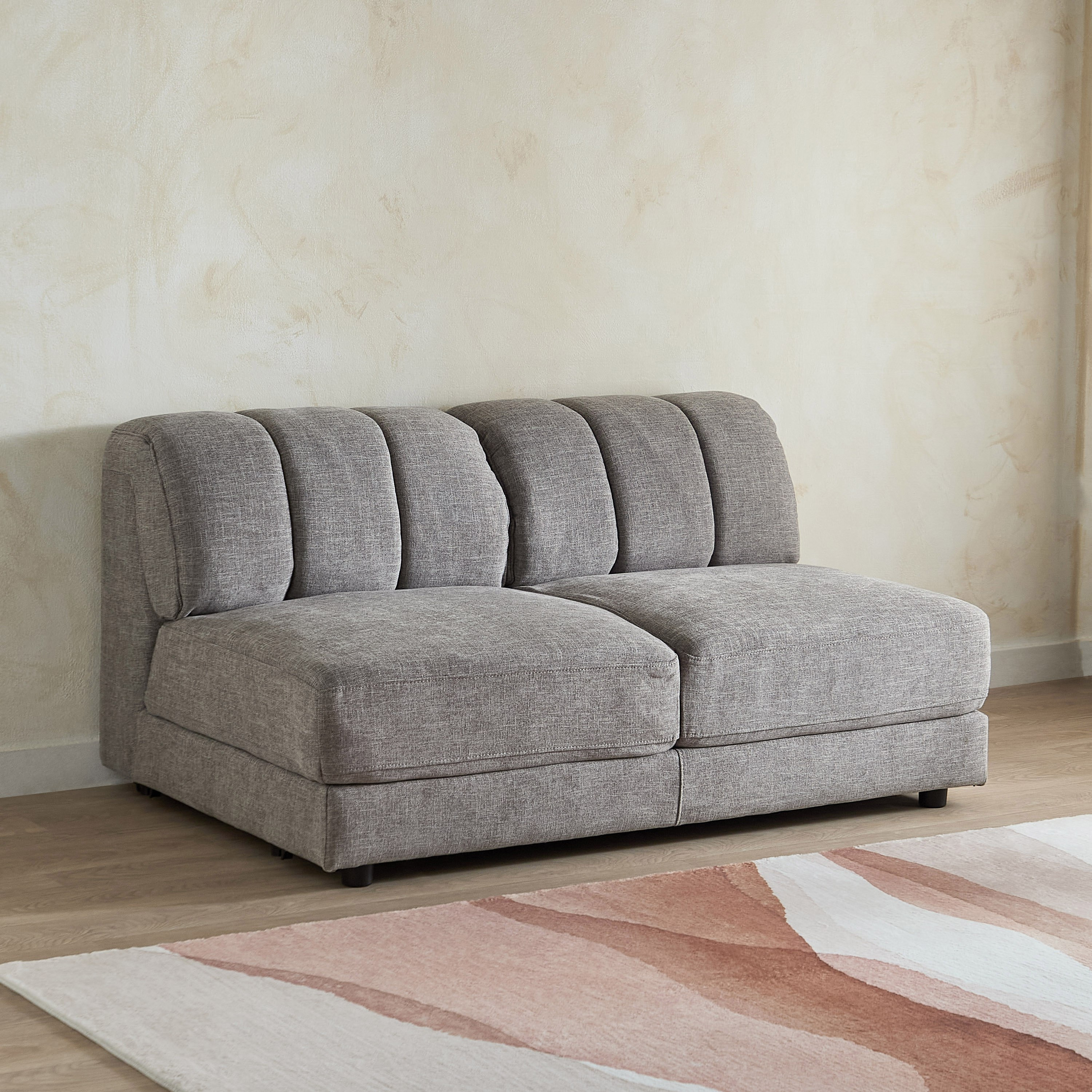 كرسي قماش مقعدين دون ذراعين مع 2 وسادة من سكايف-hbxlivingroom-sofasandarmchairs-modularsofas-image-1