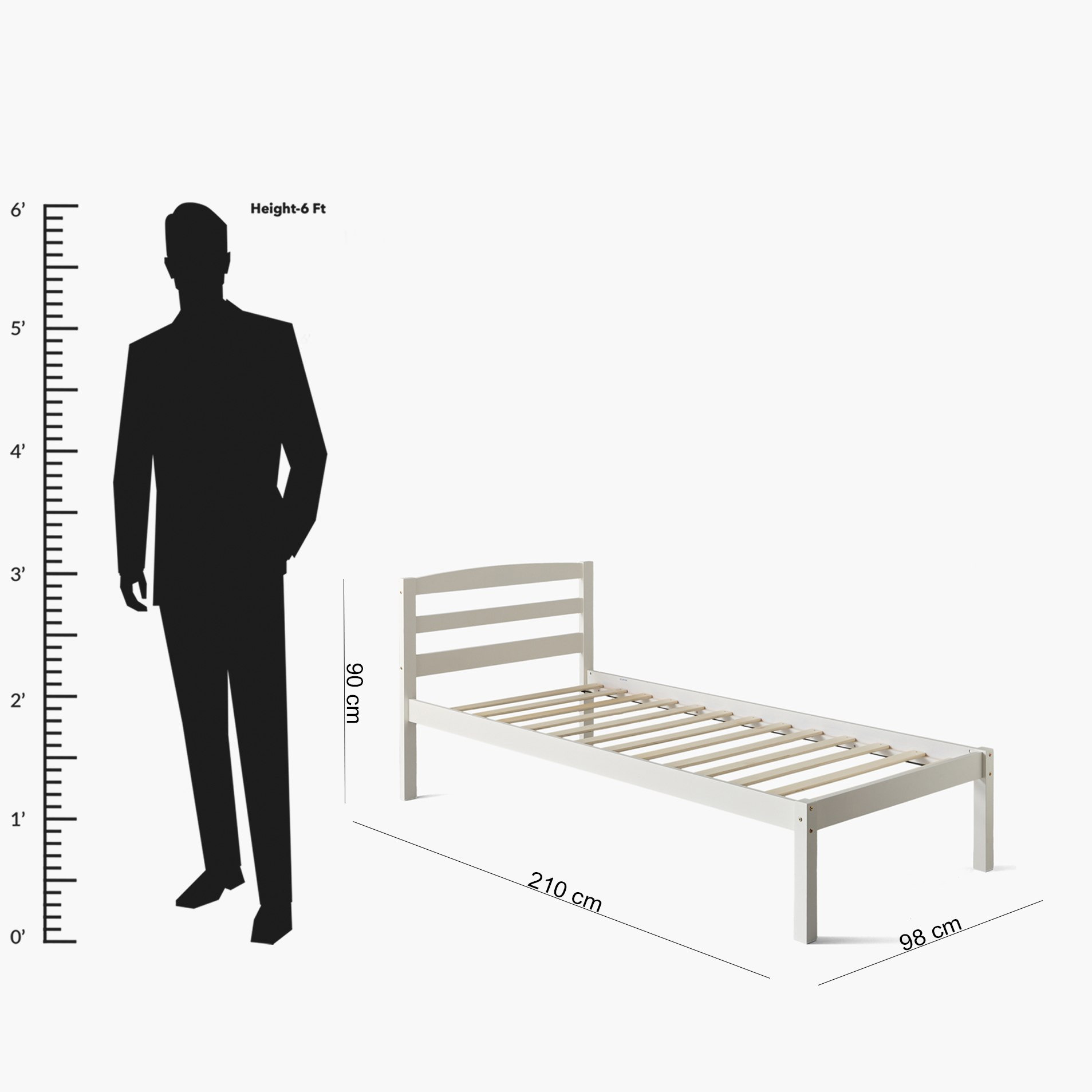Movo Stova Vanilla Single Bed - 90x200 cm-hbxfurniture-bedsandbedsets-beds-single-image-8