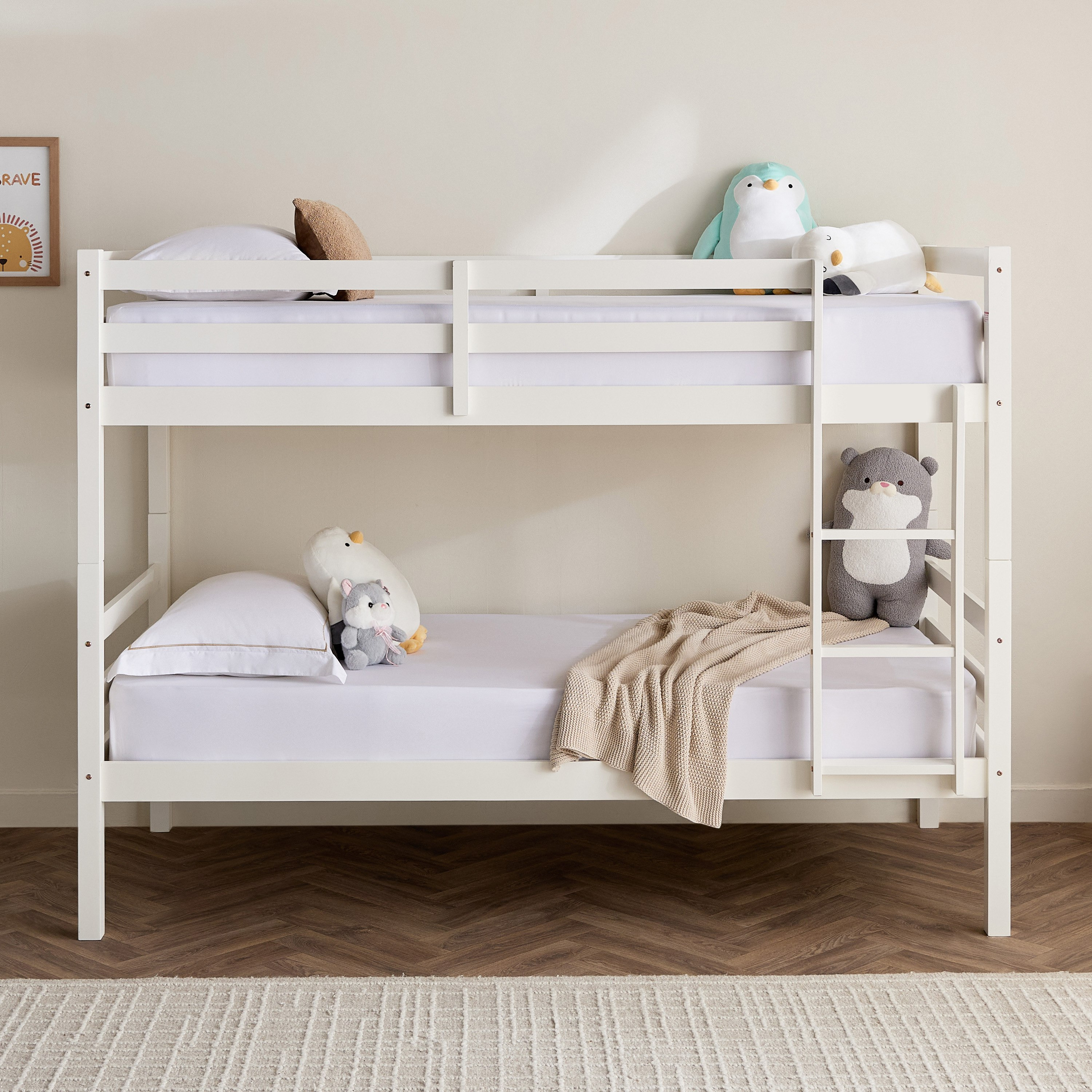 Movo Stova Vanilla Single Bunk Bed - 90x200 cm-hbxkidsandyouth-bedsandbedsets-bunkbeds-single-image-2
