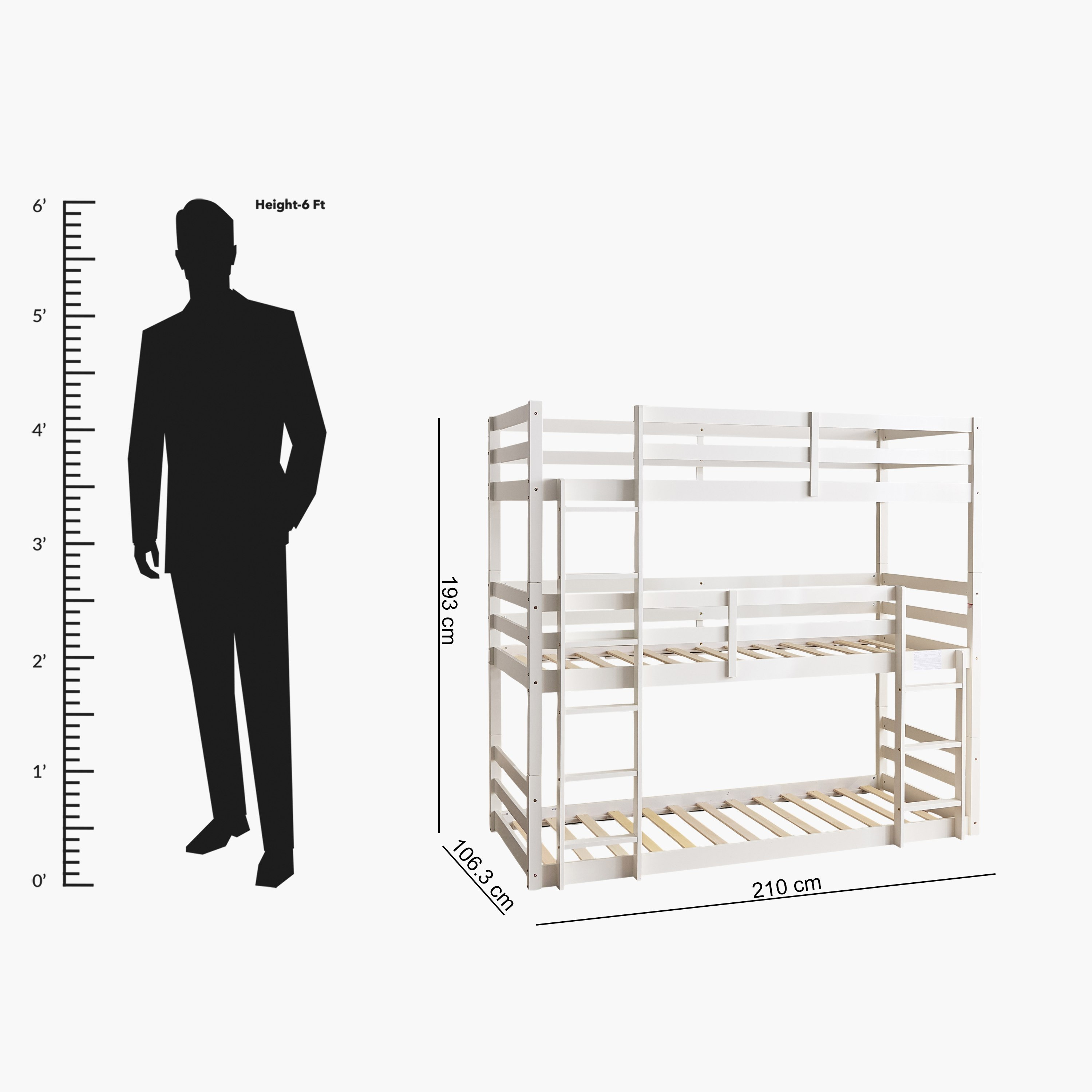 Movo Stova Vanilla Triple Bunk Bed-hbxkidsandyouth-bedsandbedsets-bunkbeds-single-image-10