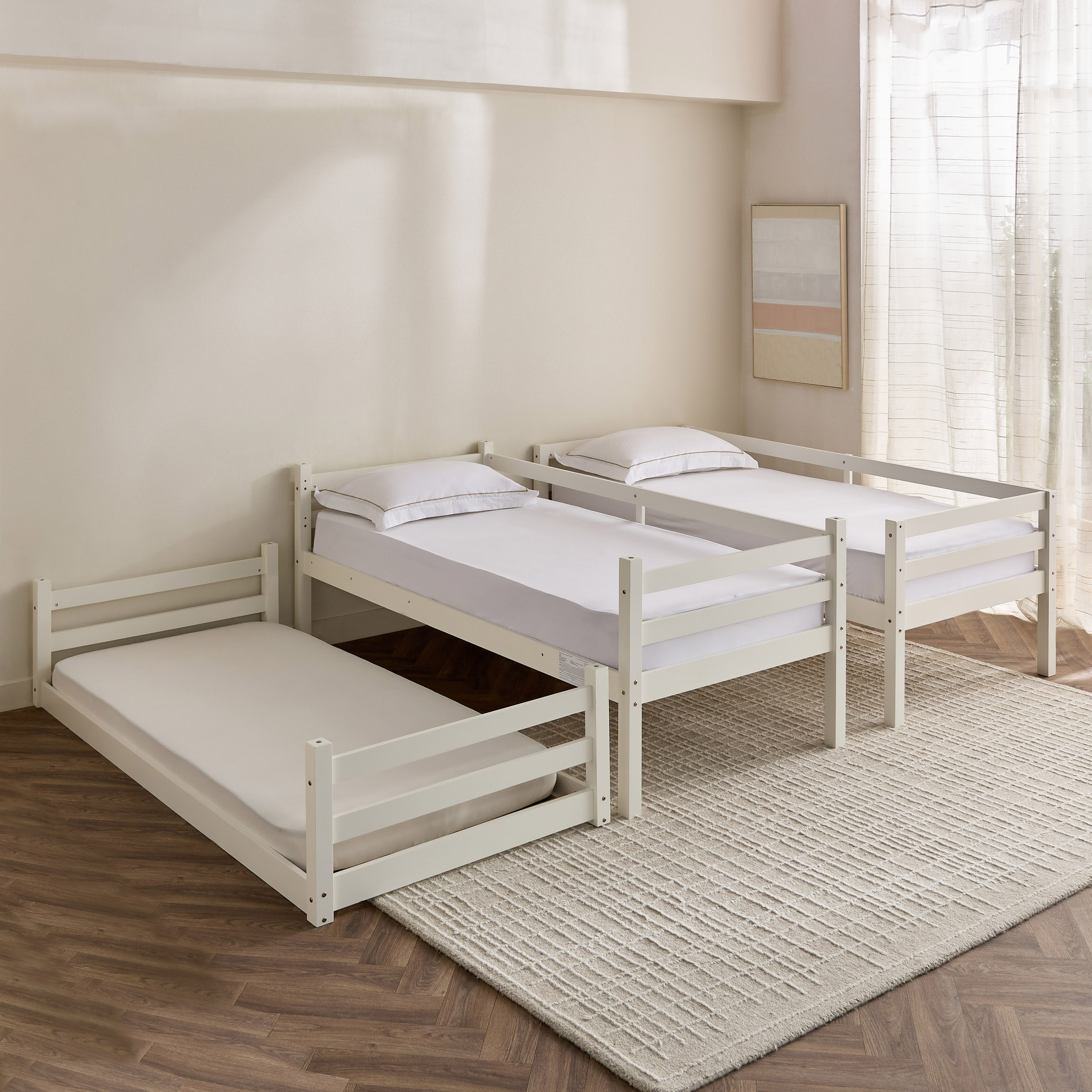 Movo Stova Vanilla Triple Bunk Bed-hbxkidsandyouth-bedsandbedsets-bunkbeds-single-image-3