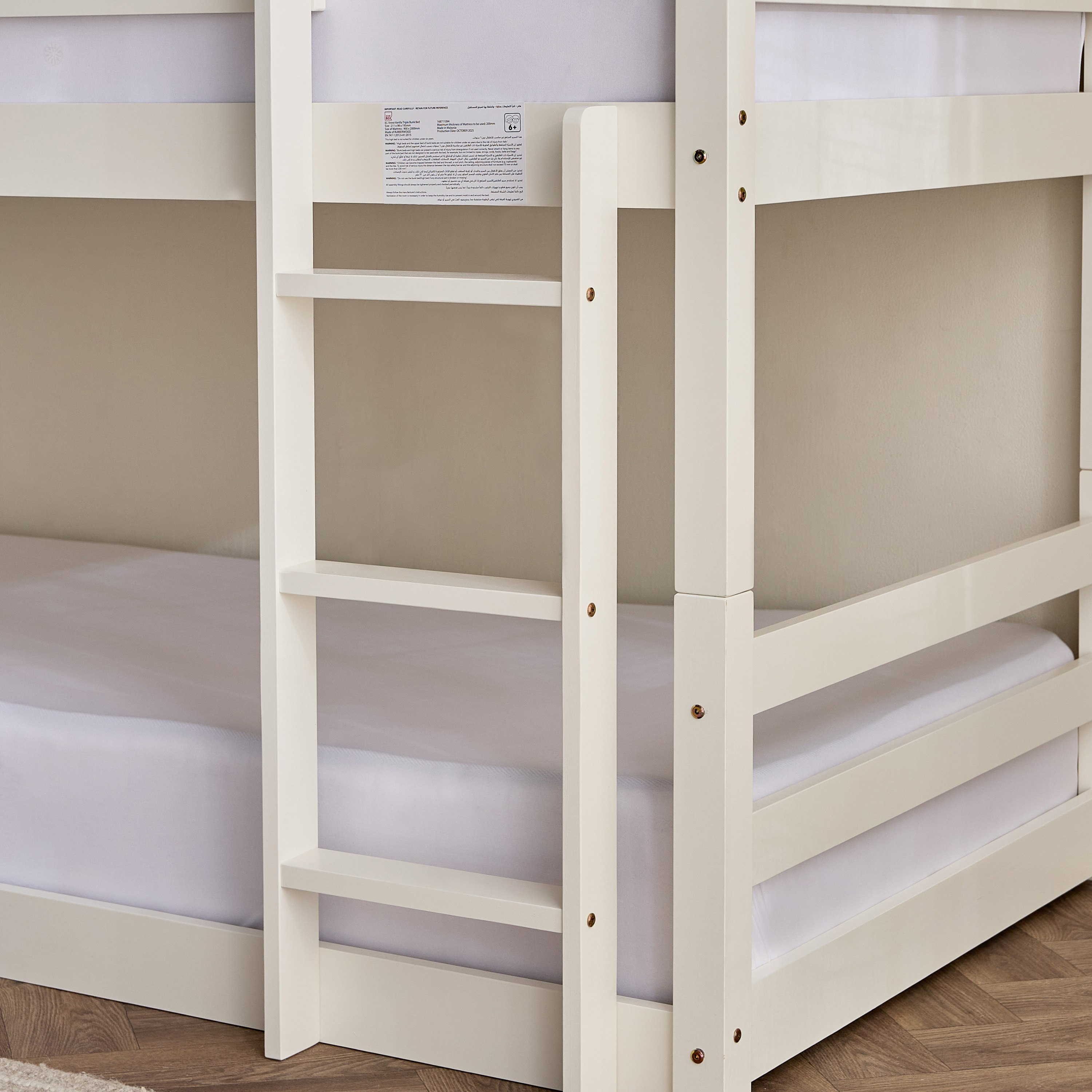 Movo Stova Vanilla Triple Bunk Bed-hbxkidsandyouth-bedsandbedsets-bunkbeds-single-image-5