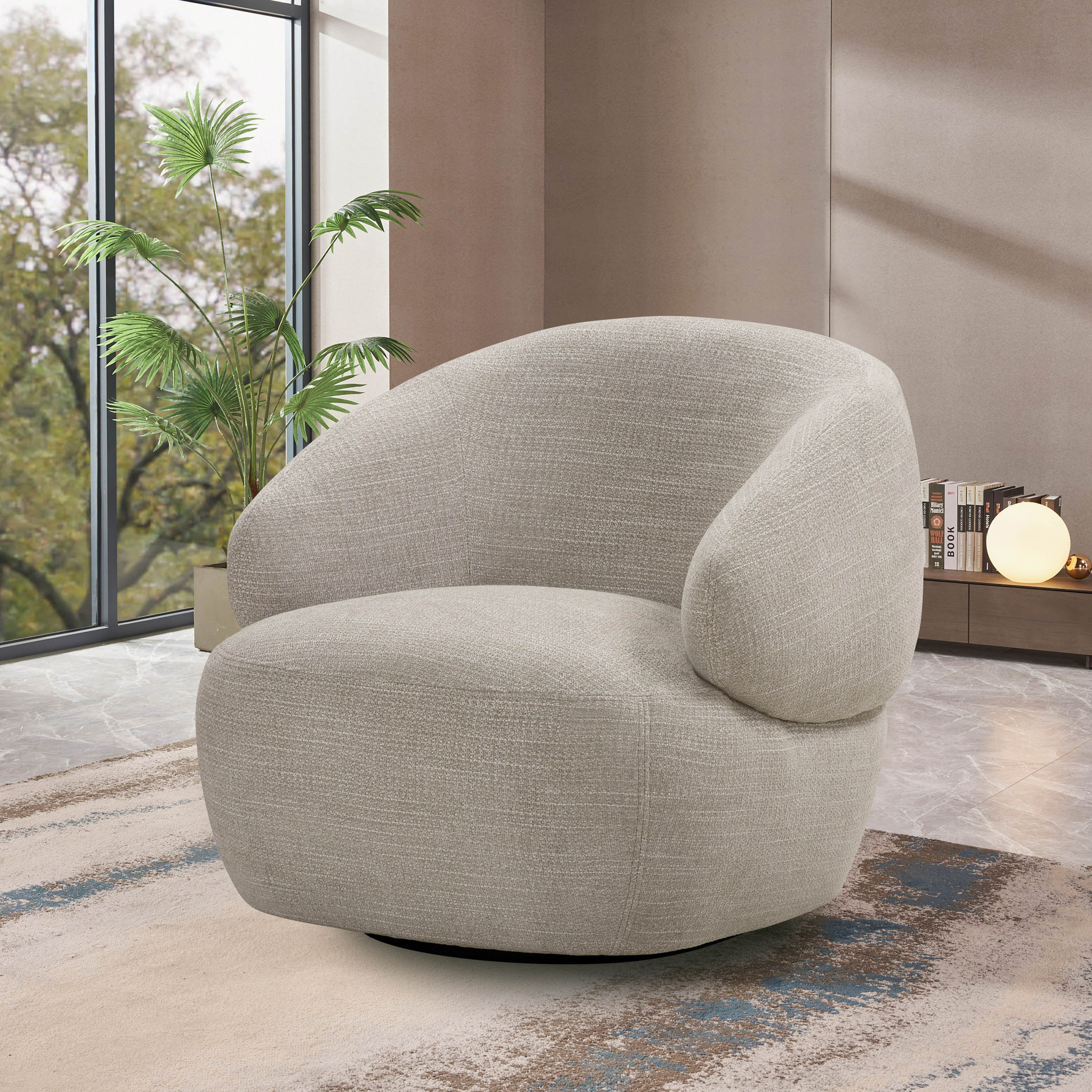 Houston Fabric Swivel Armchair Sofa-hbxlivingroom-sofasandarmchairs-sofas-image-1