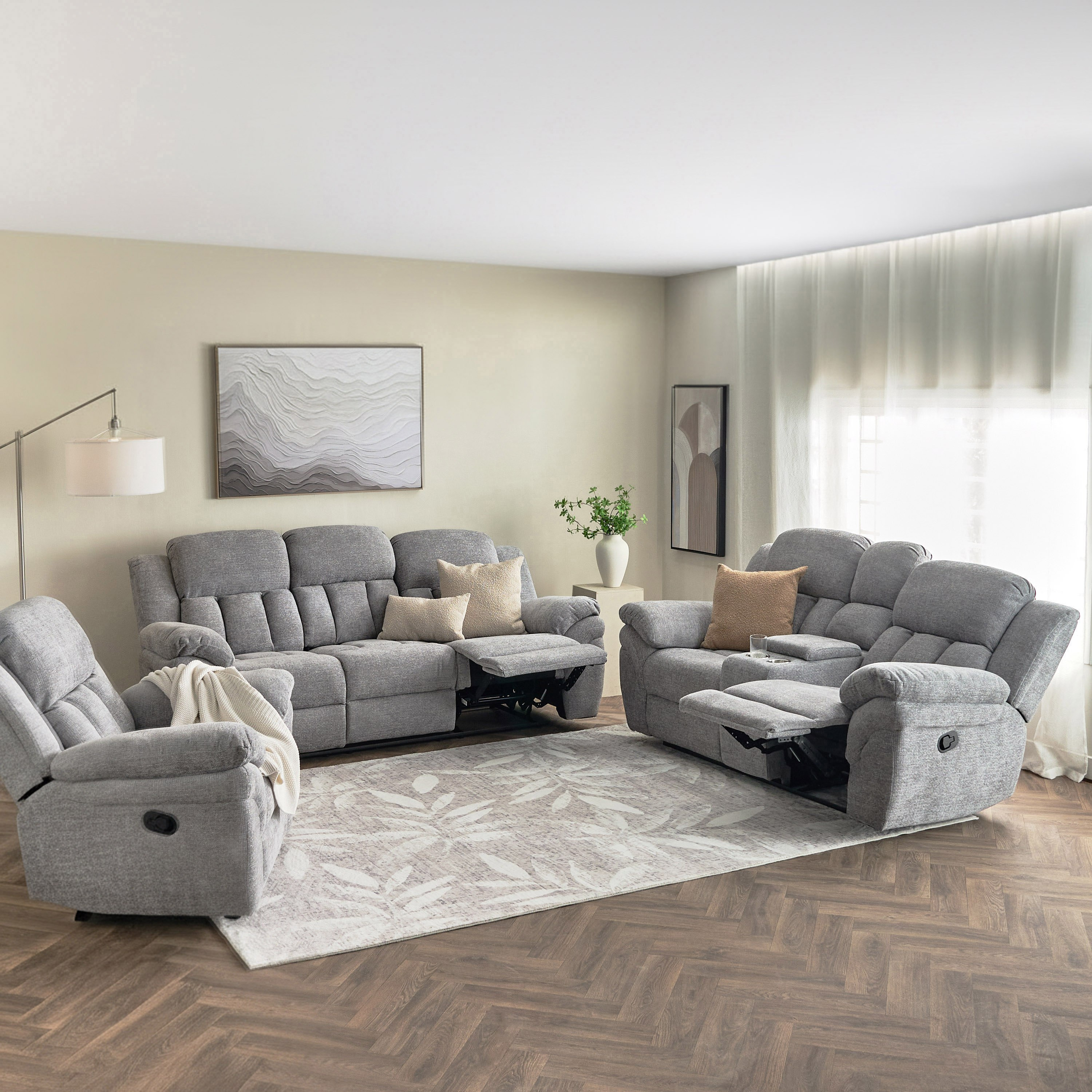 Stanford NXT 3-Seater Fabric Recliner with Drop Down and 2 Cupholders-hbxlivingroom-sofasandarmchairs-sofas-image-13