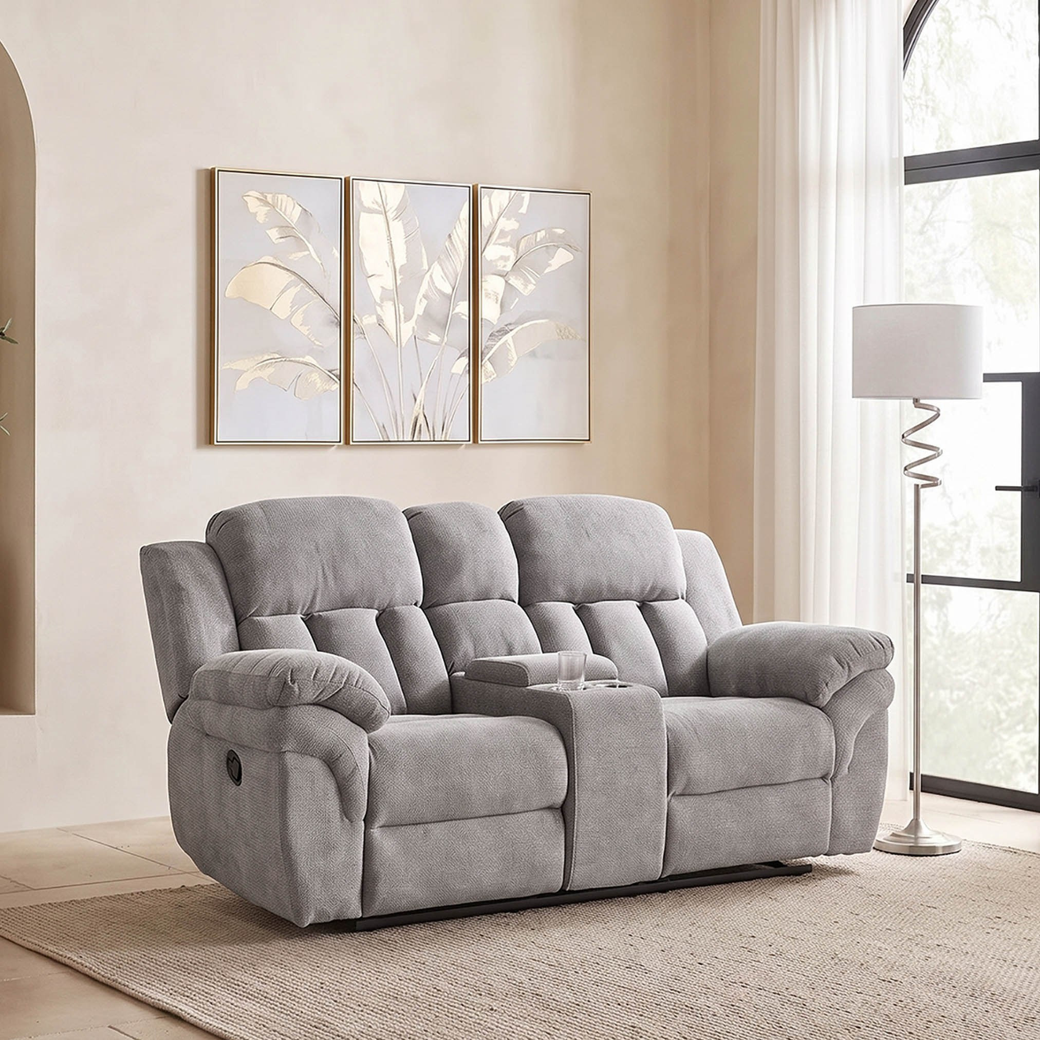 Stanford NXT 2-Seater Fabric Recliner with Console and 2 Cupholders-hbxlivingroom-sofasandarmchairs-sofas-image-1