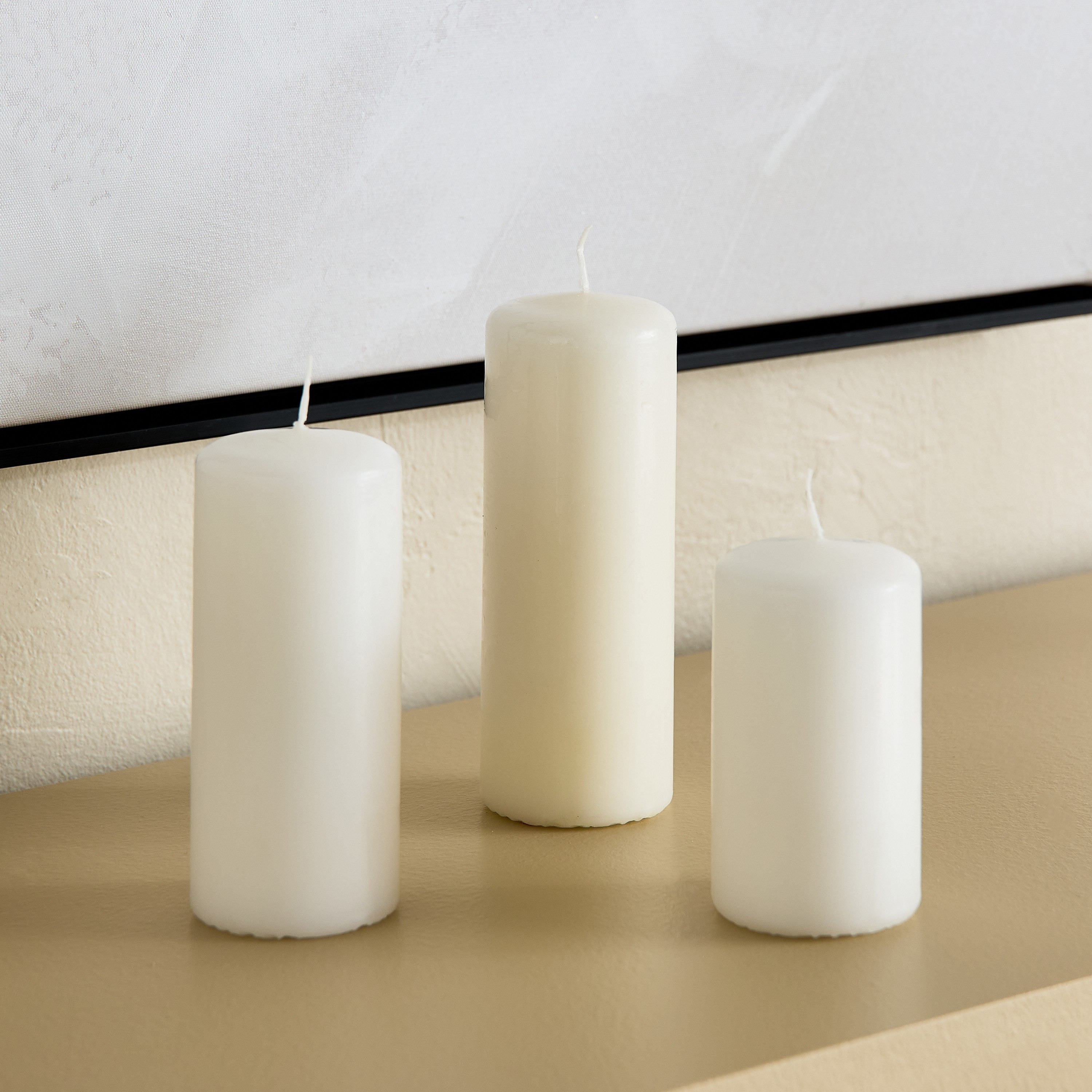 شموع عمودية غير معطرة من فيلورا - طقم 3 قطع-hbxlivingroom-decorandaccessories-candles-image-2