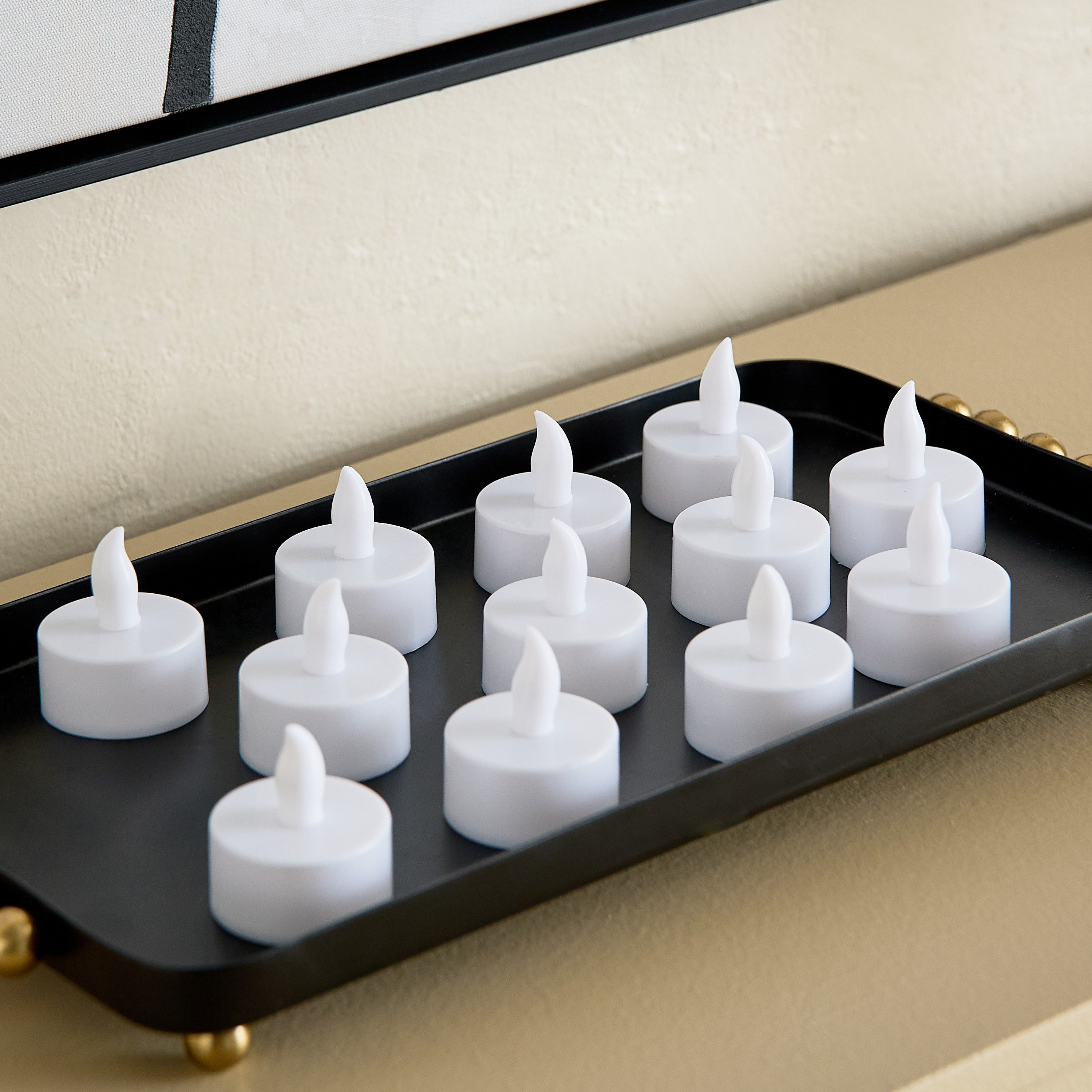 شموع صغيرة فوتيف إل إي دي بدون لهب من فيلورا - طقم من 12 قطعة-hbxlivingroom-decorandaccessories-candles-image-2