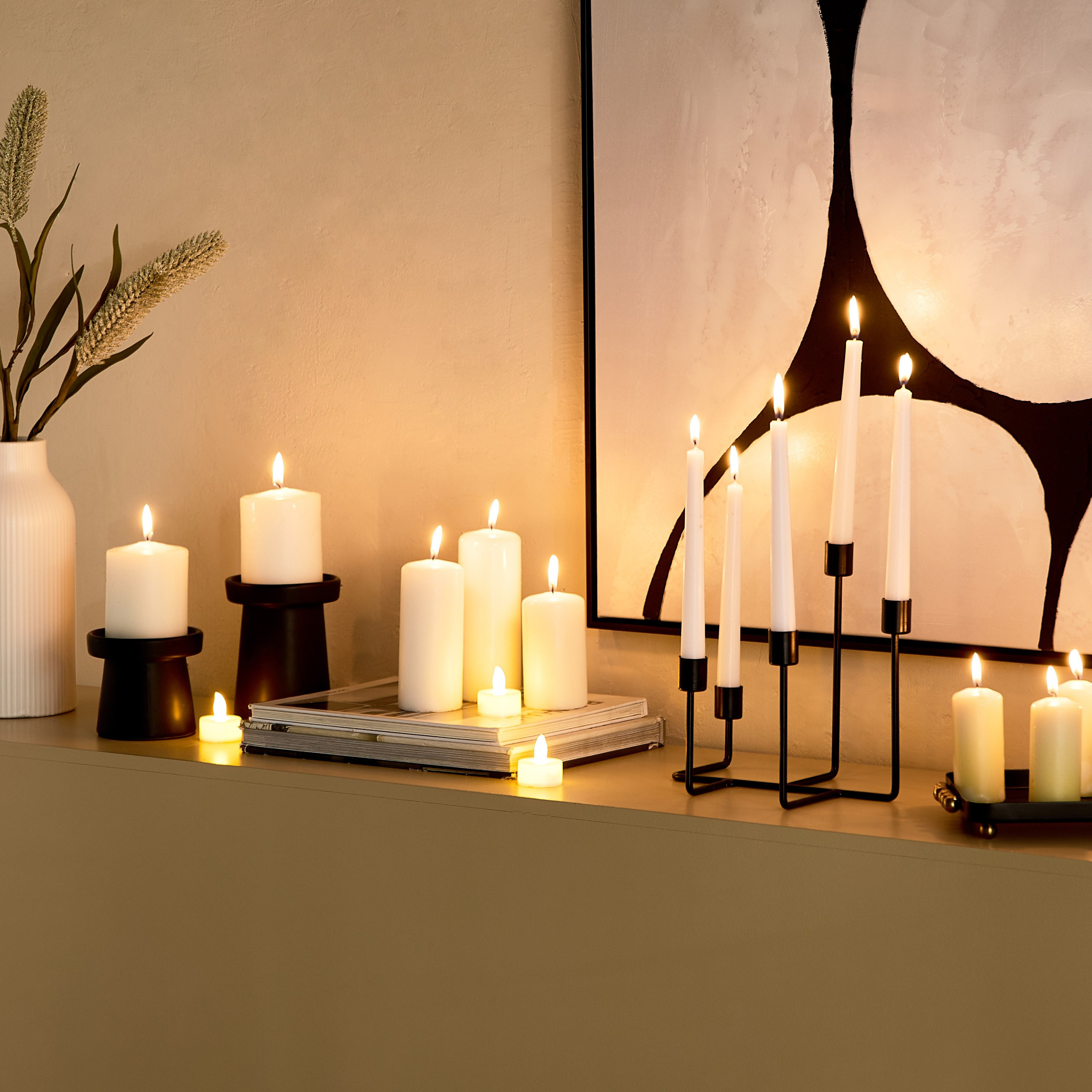 شموع صغيرة فوتيف إل إي دي بدون لهب من فيلورا - طقم من 12 قطعة-hbxlivingroom-decorandaccessories-candles-image-4