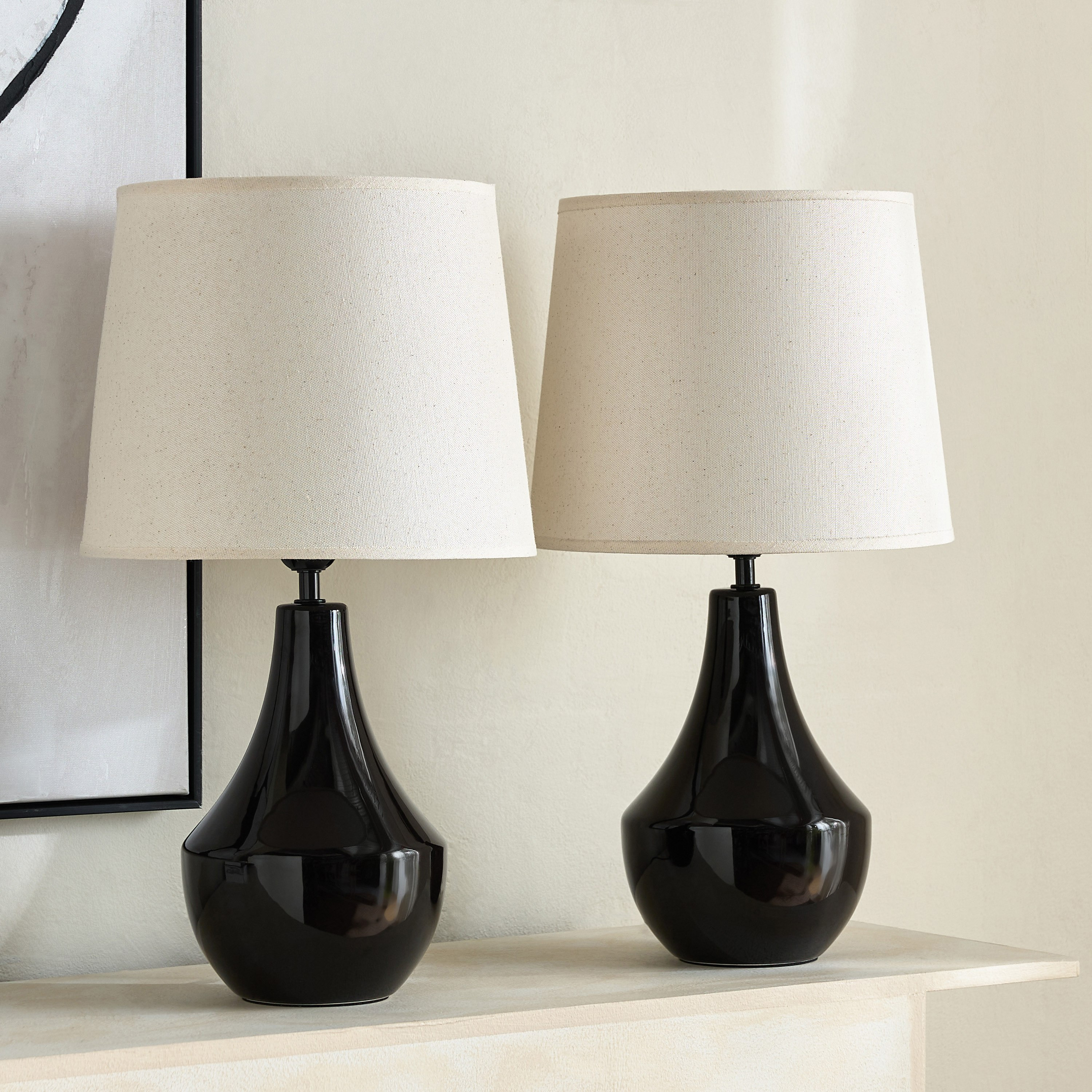 طقم مصباح طاولة سيراميك قطعتين من كايان – 28×28×50 سم-hbxlivingroom-lighting-tablelamps-image-7