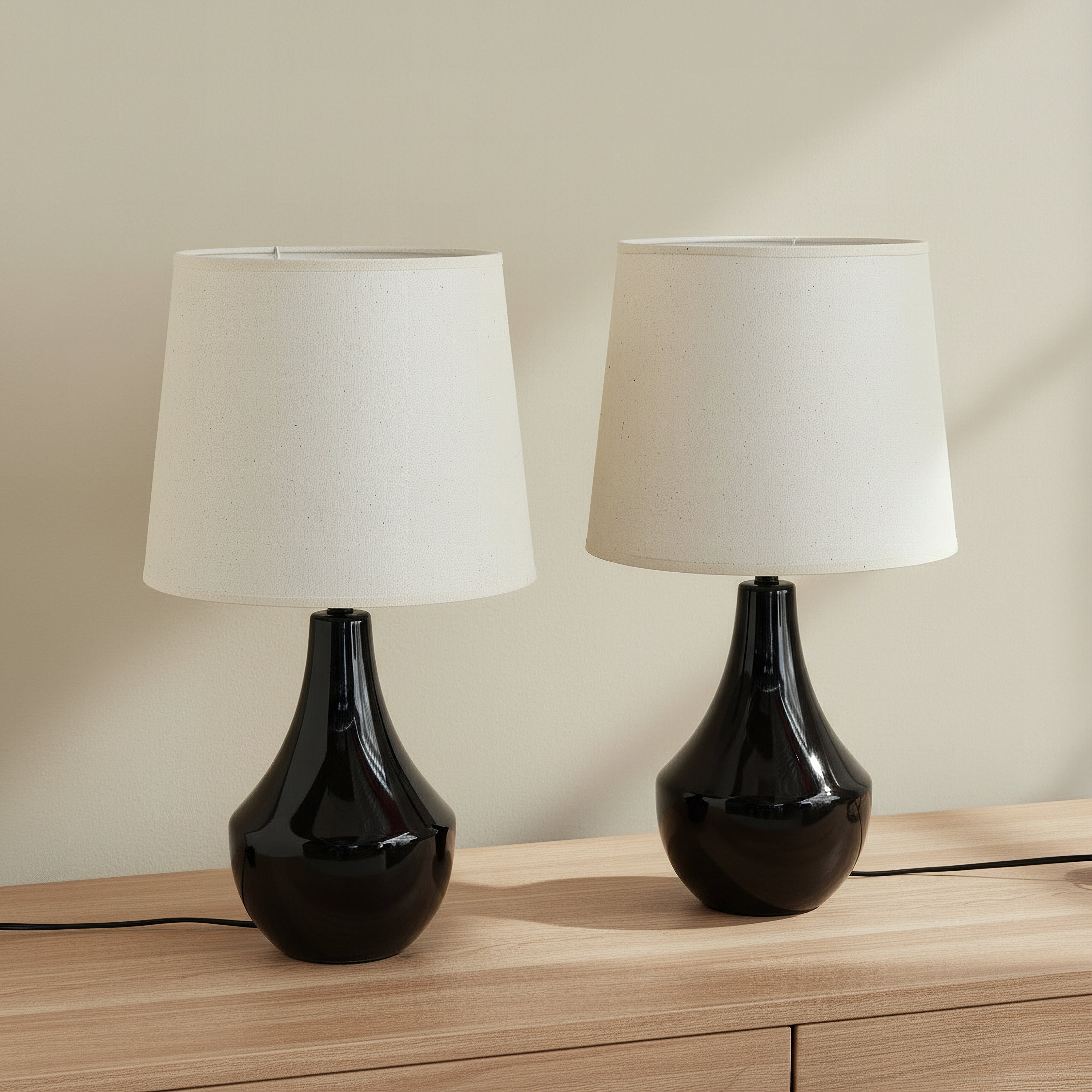 طقم مصباح طاولة سيراميك قطعتين من كايان – 28×28×50 سم-hbxlivingroom-lighting-tablelamps-image-1