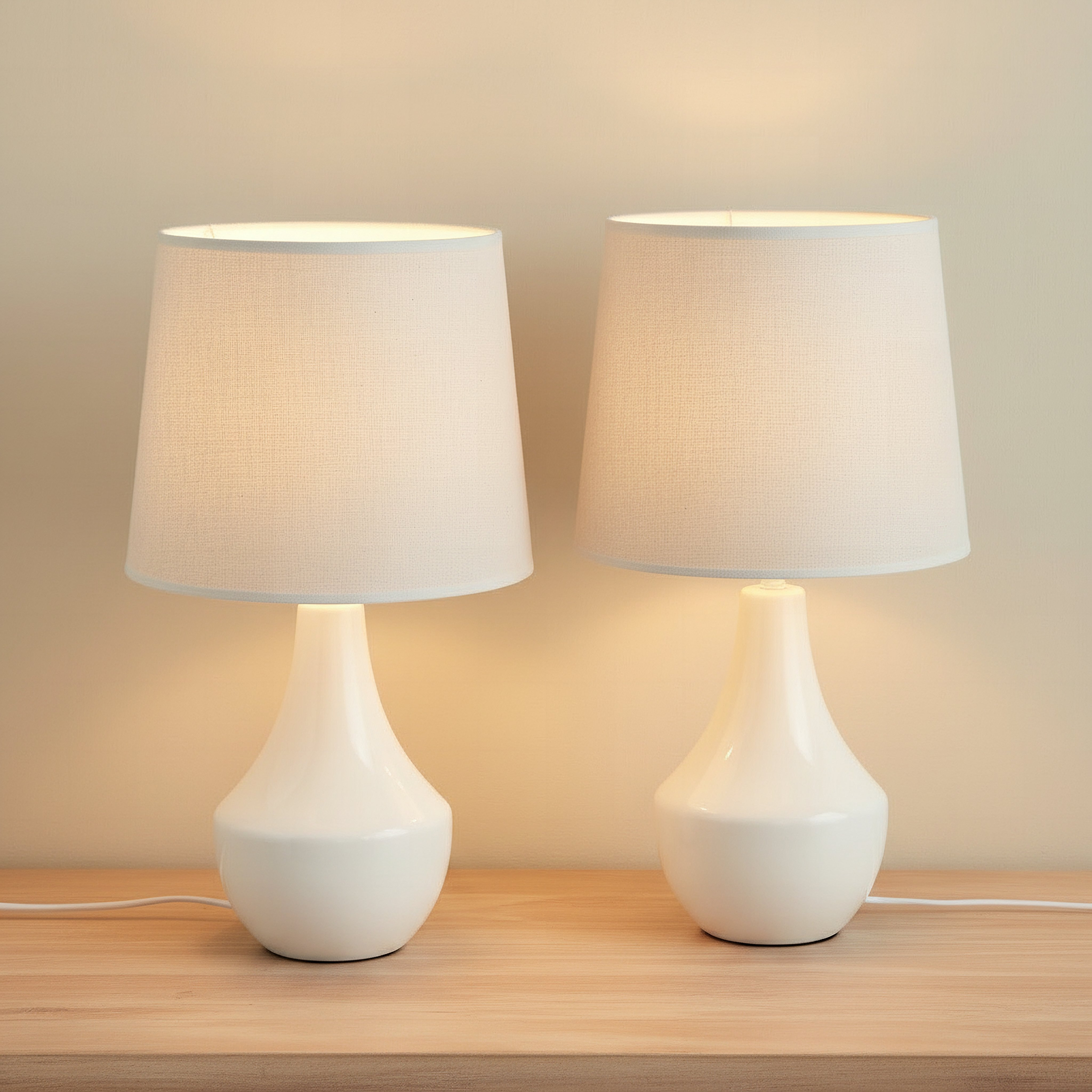 طقم مصباح طاولة سيراميك قطعتين من كايان – 28×28×50 سم-hbxlivingroom-lighting-tablelamps-image-2