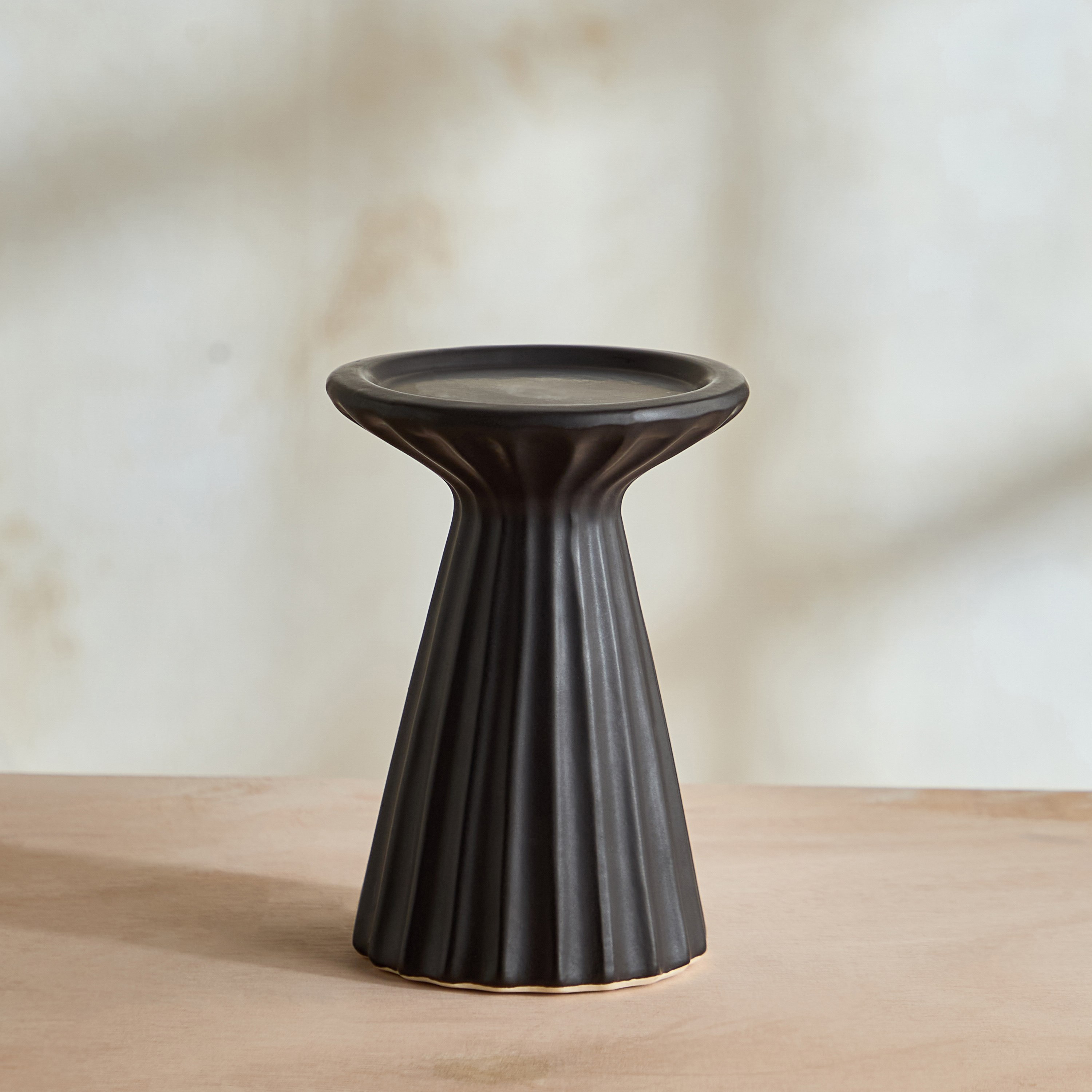Monochrome Alora Decorative Pillar Candleholder - 10x10x14.5 cm-hbxlivingroom-decorandaccessories-candleholders-image-7