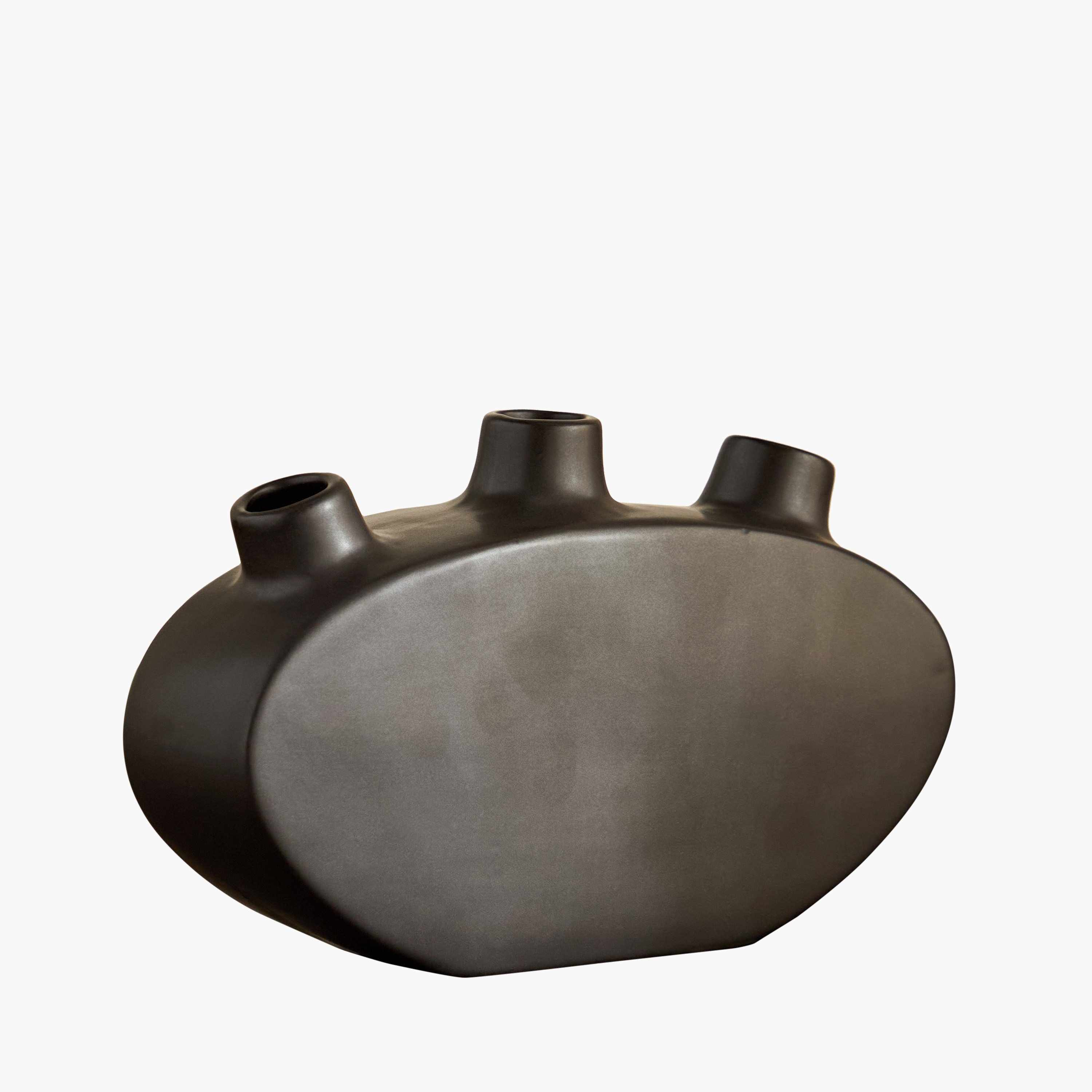 Alora Tilden Monochrome Decorative Vase - 26x6x12 cm-hbxbedroom-decorandaccessories-vases-image-9