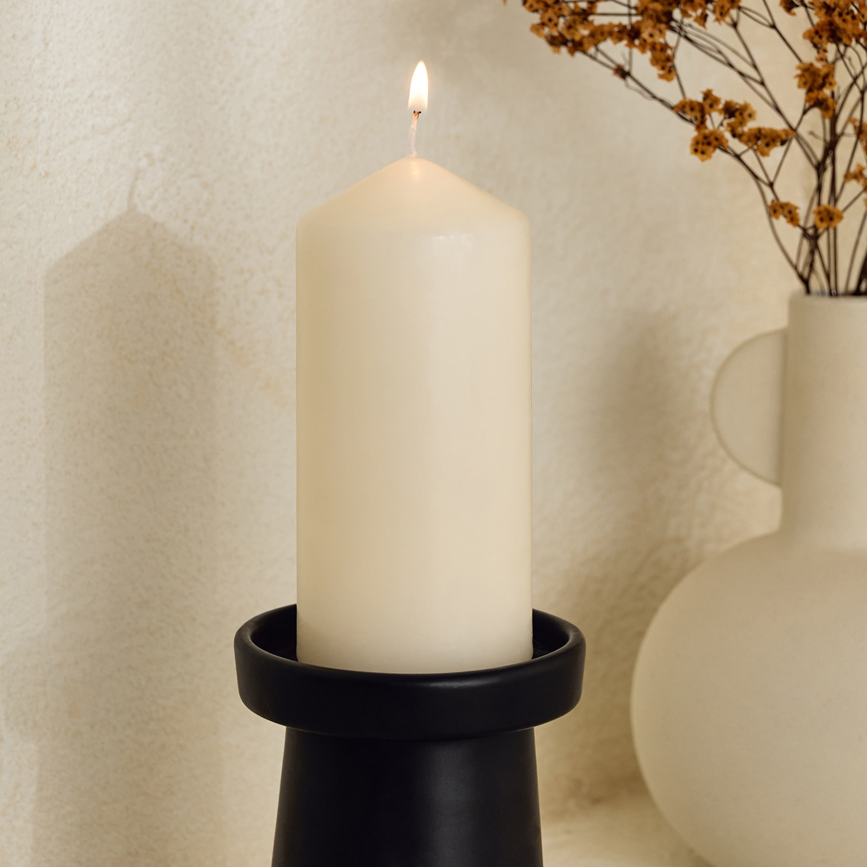 Luna Unscented Pillar Candle - 60 h-hbxlivingroom-decorandaccessories-candles-image-10