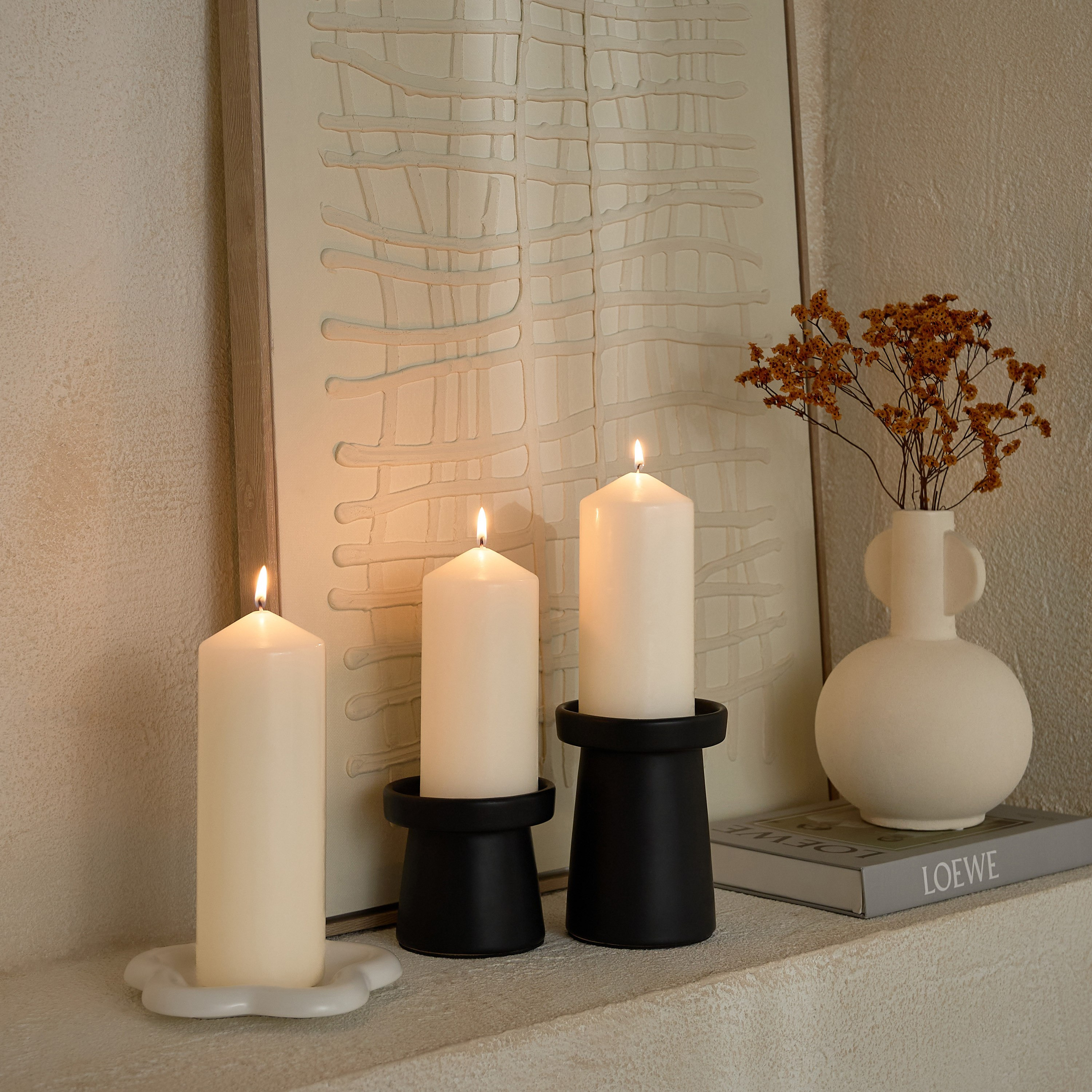 Luna Unscented Pillar Candle - 100 h-hbxlivingroom-decorandaccessories-candles-image-8