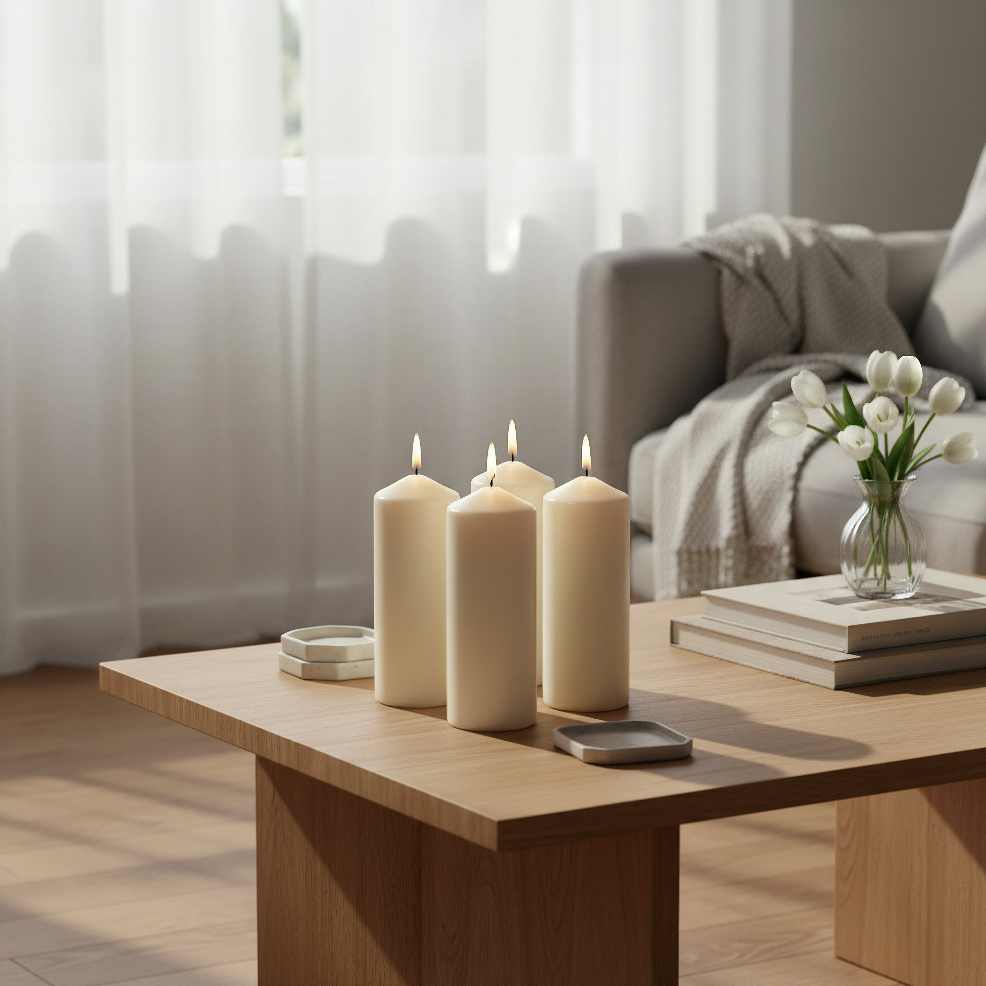 Luna Unscented Pillar Candle - 100 h-hbxlivingroom-decorandaccessories-candles-image-4