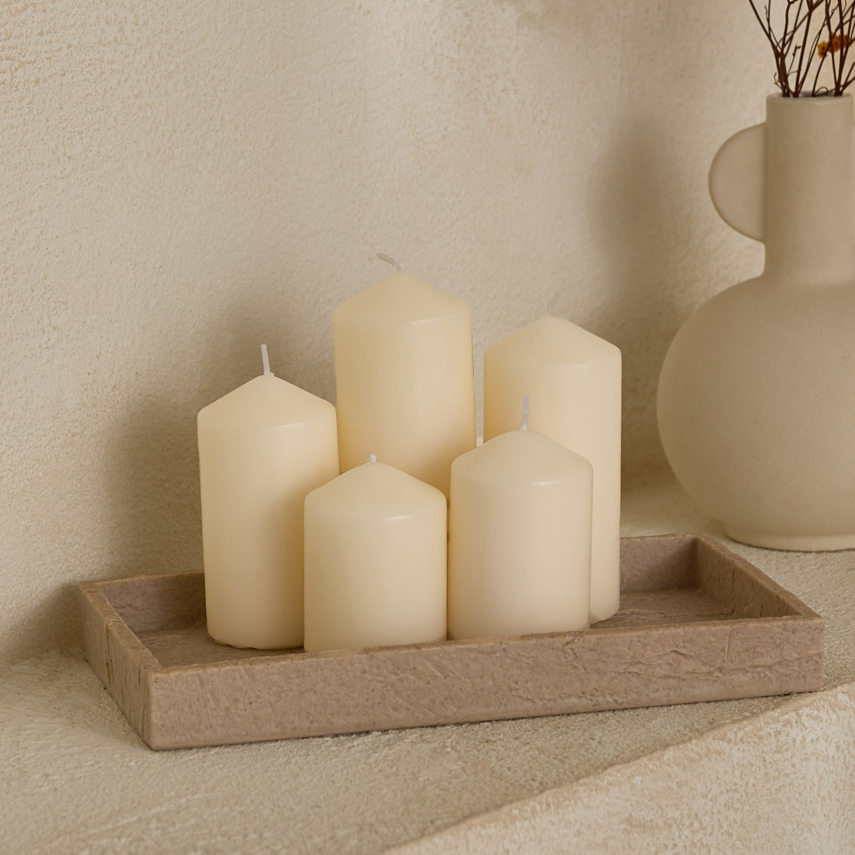Luna 5-Piece Unscented Pillar Candle Set-hbxlivingroom-decorandaccessories-candles-image-5