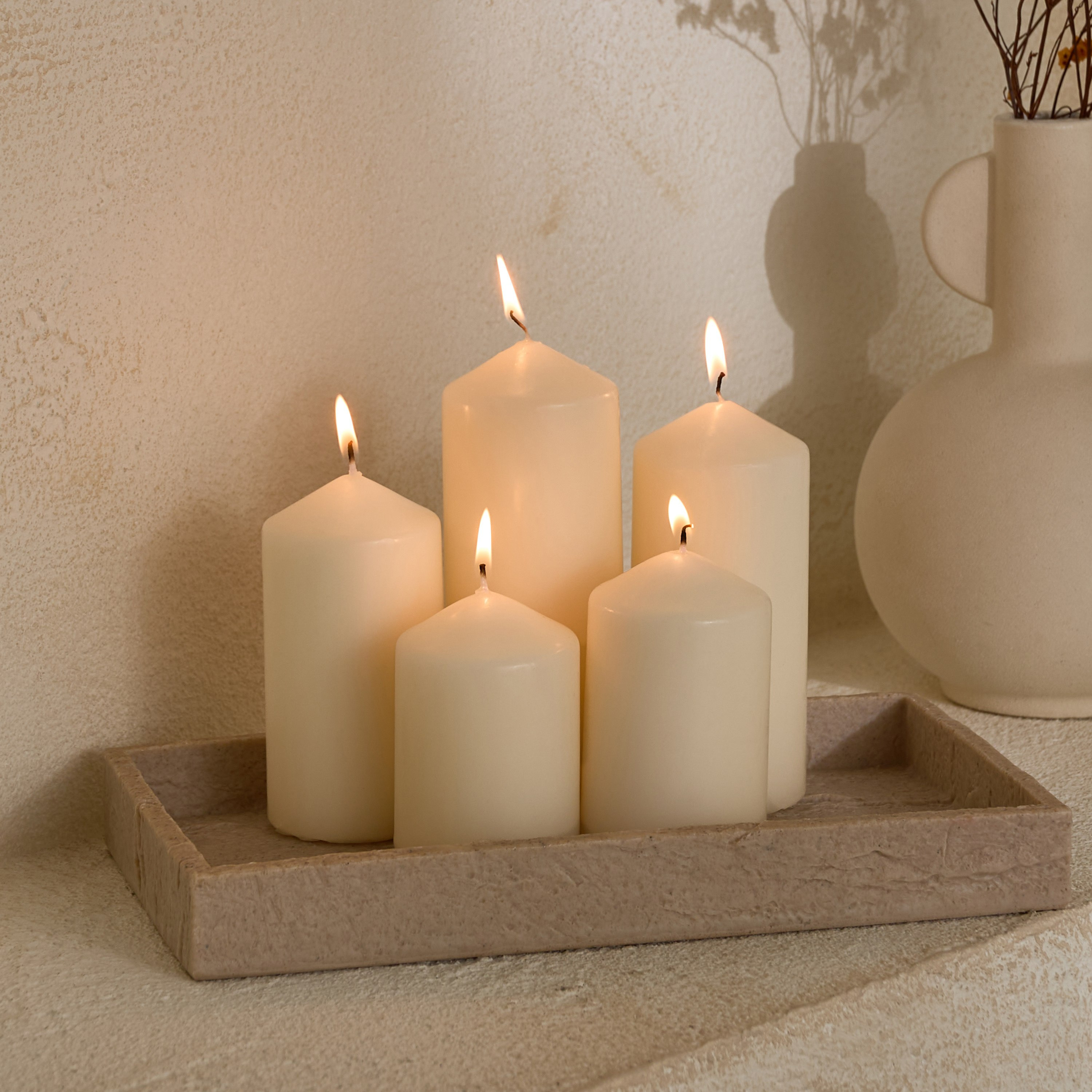 Luna 5-Piece Unscented Pillar Candle Set-hbxlivingroom-decorandaccessories-candles-image-6