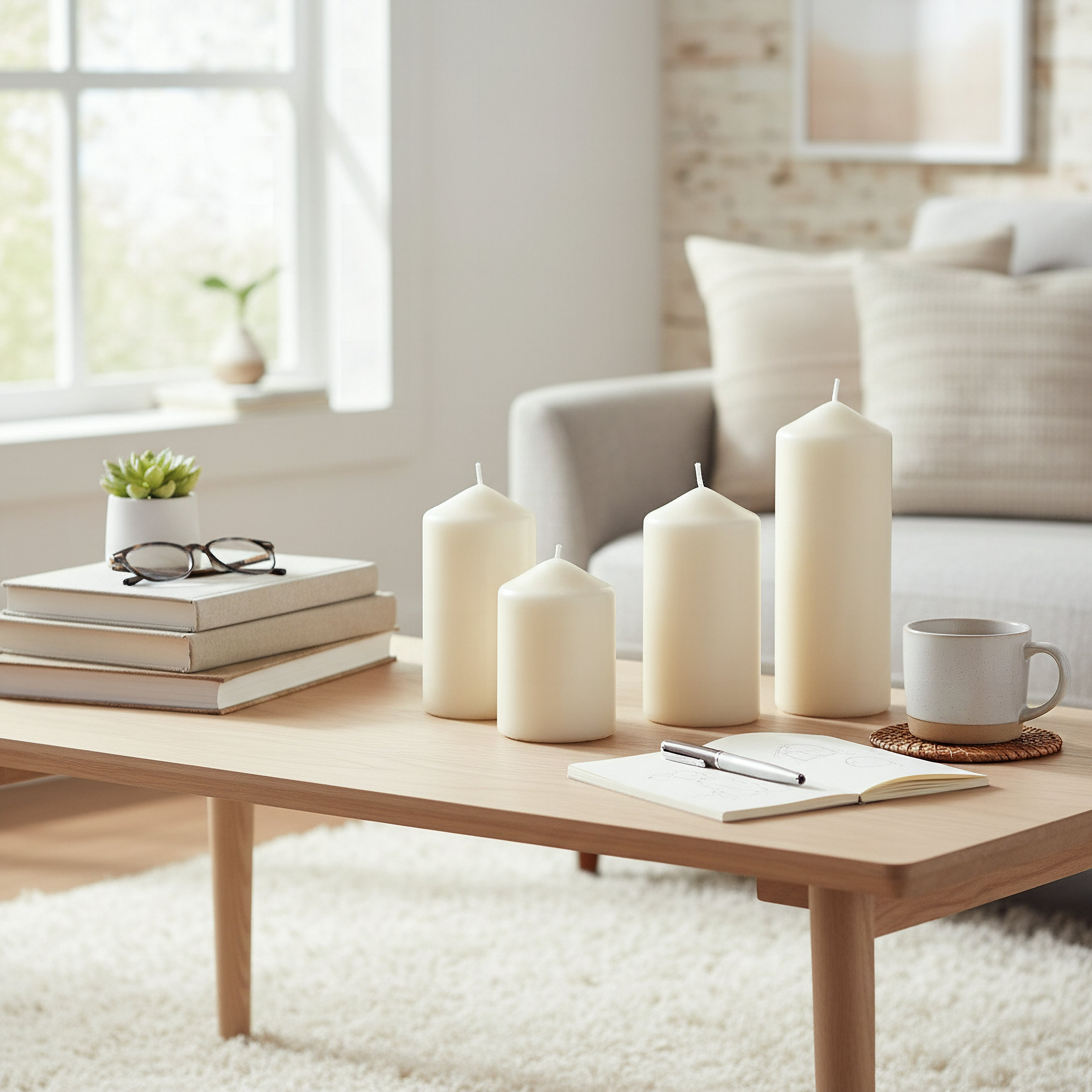 Luna 5-Piece Unscented Pillar Candle Set-hbxlivingroom-decorandaccessories-candles-image-3