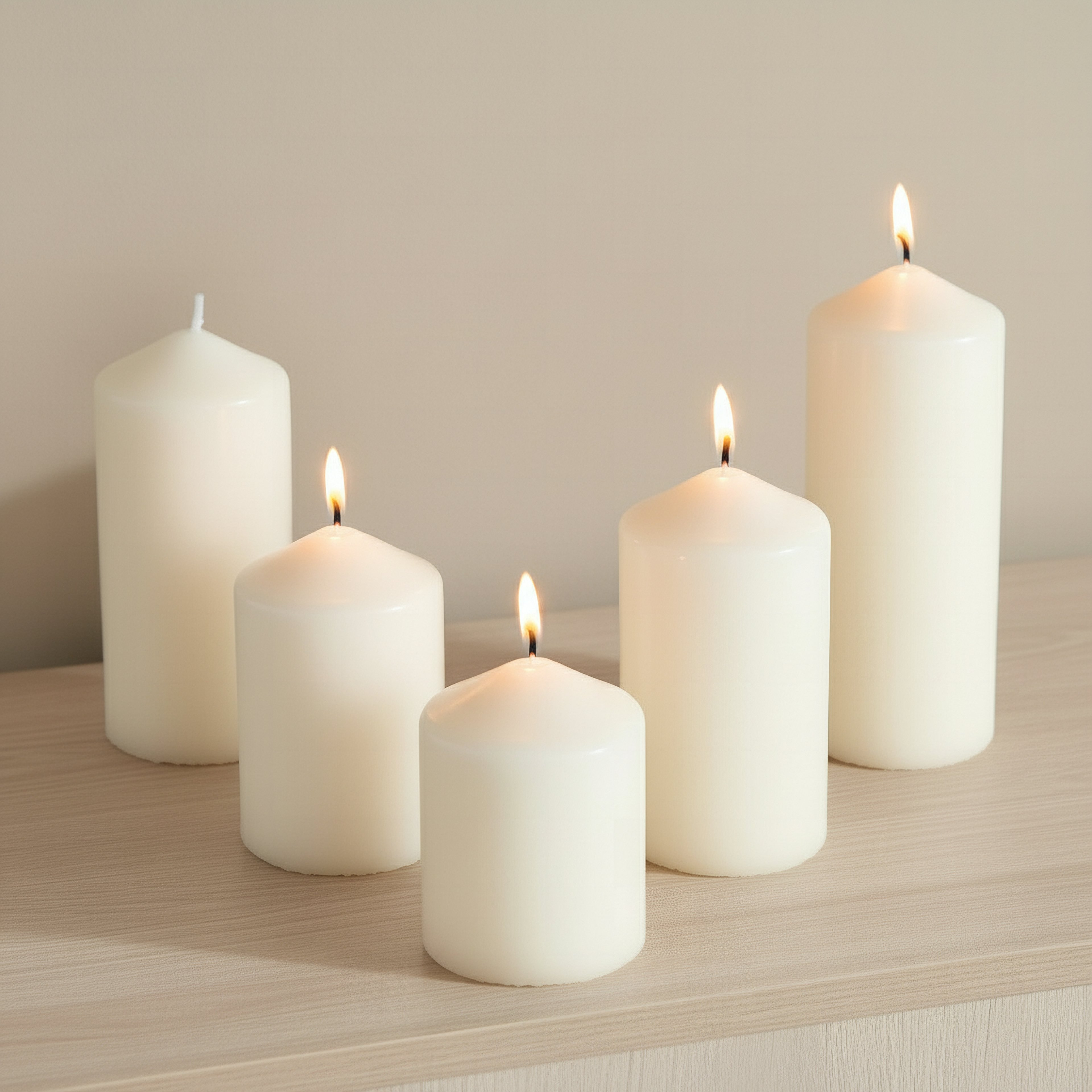 Luna 5-Piece Unscented Pillar Candle Set-hbxlivingroom-decorandaccessories-candles-image-4