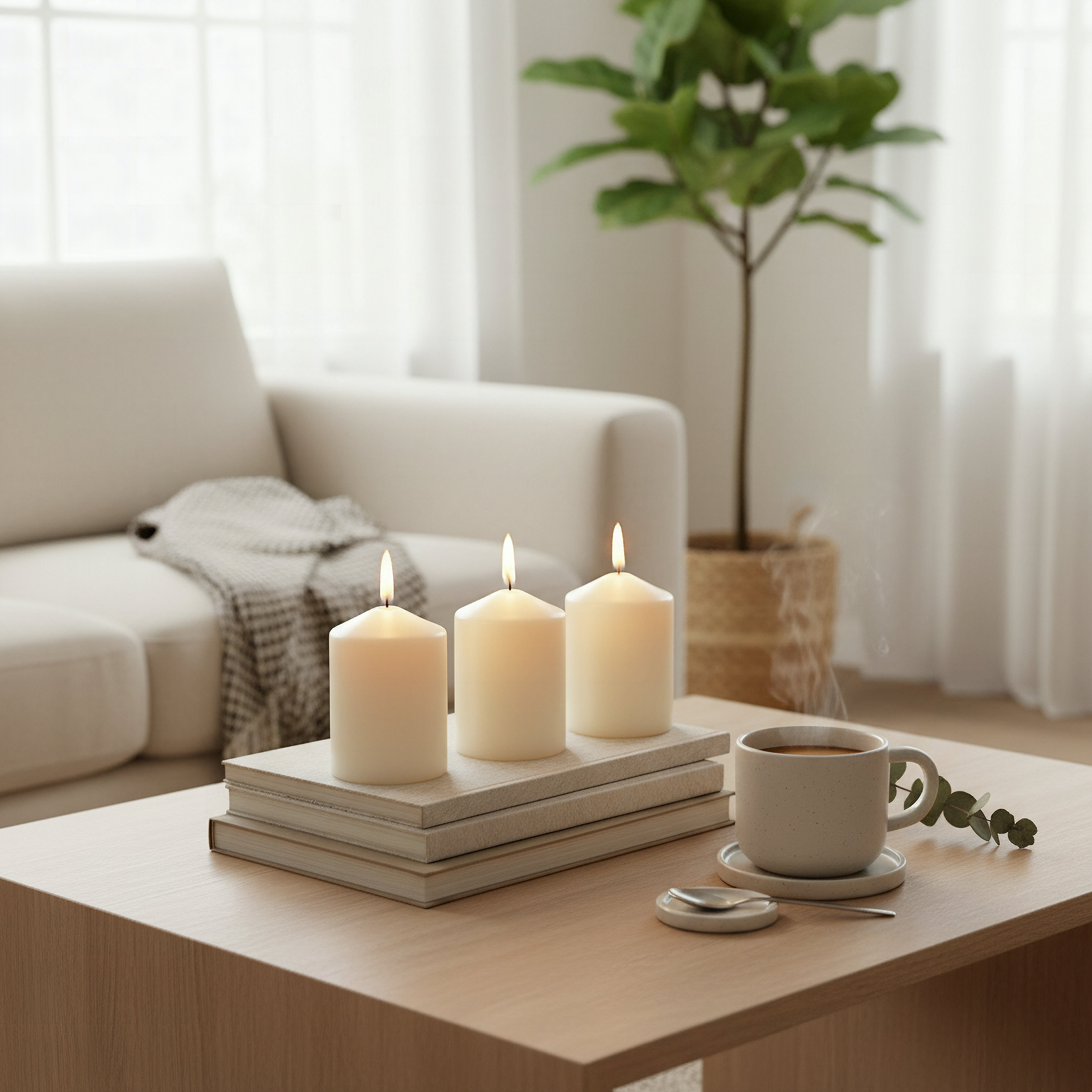 Luna 3-Piece Unscented Pillar Candle Set-hbxlivingroom-decorandaccessories-candles-image-4