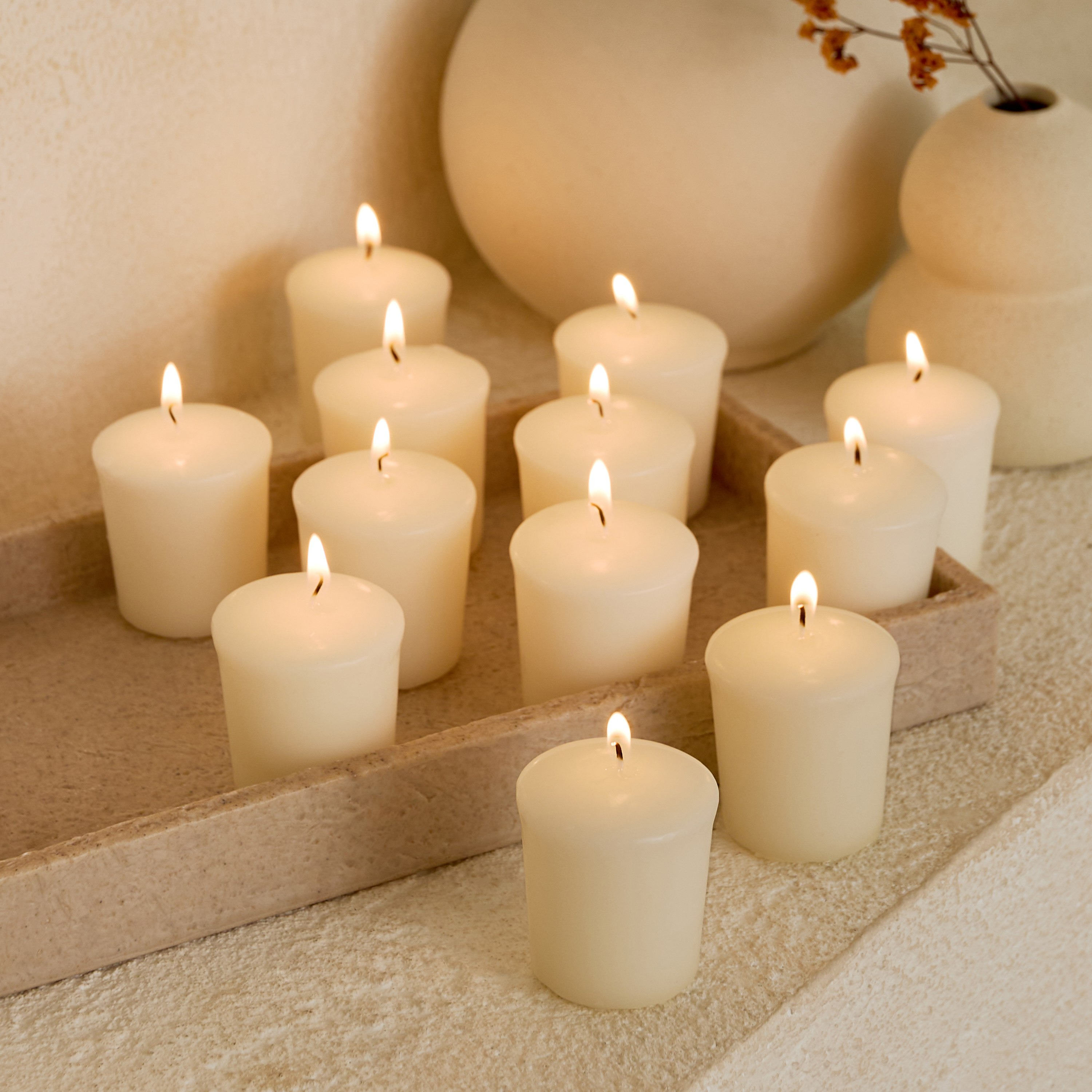 Luna 12-Piece Unscented Votive Candle Set - 8 h-hbxlivingroom-decorandaccessories-candles-image-2