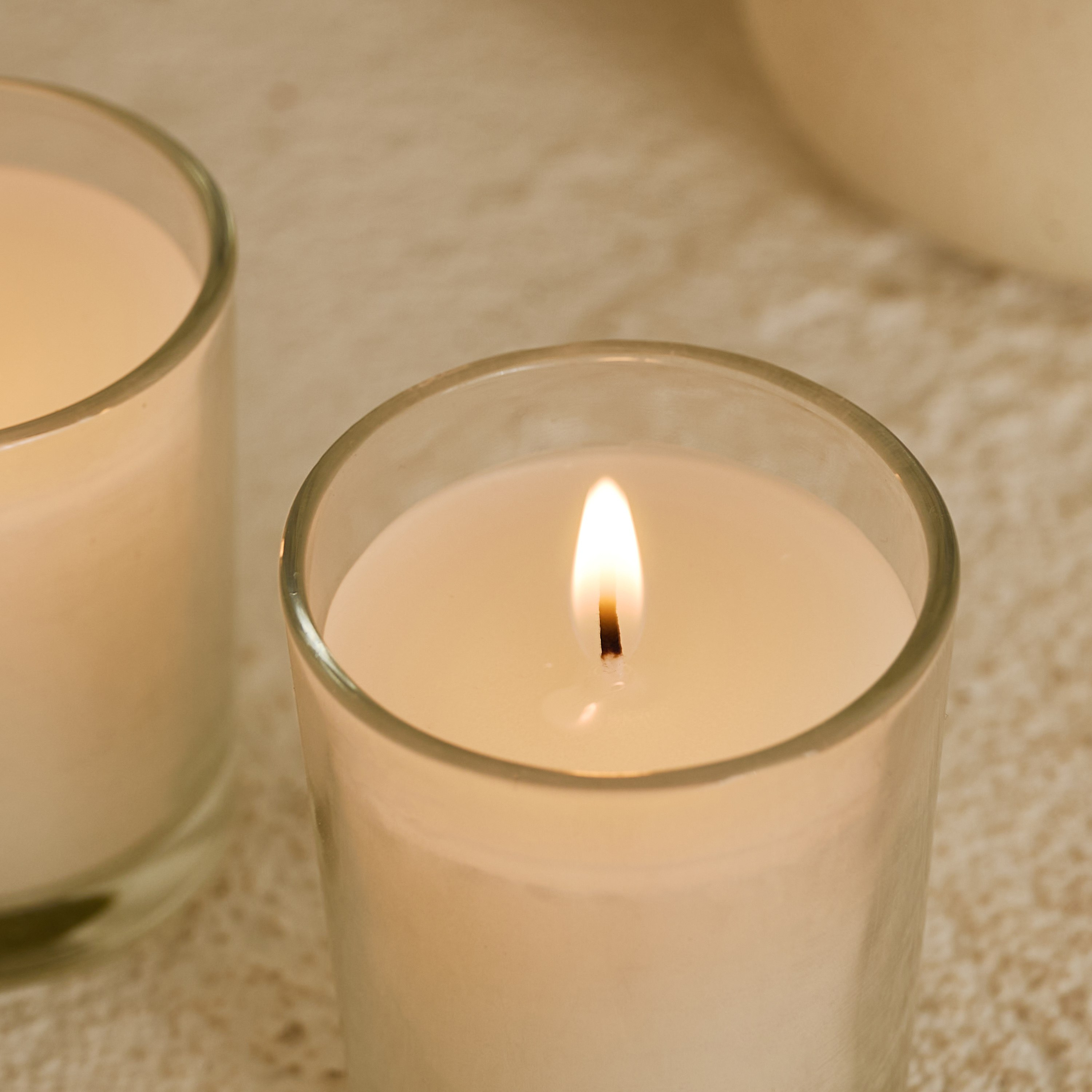 طقم جرة شموع فوتيف زجاج غير معطّرة قطعتين من لونا - 10 ساعات-hbxlivingroom-decorandaccessories-candles-image-7