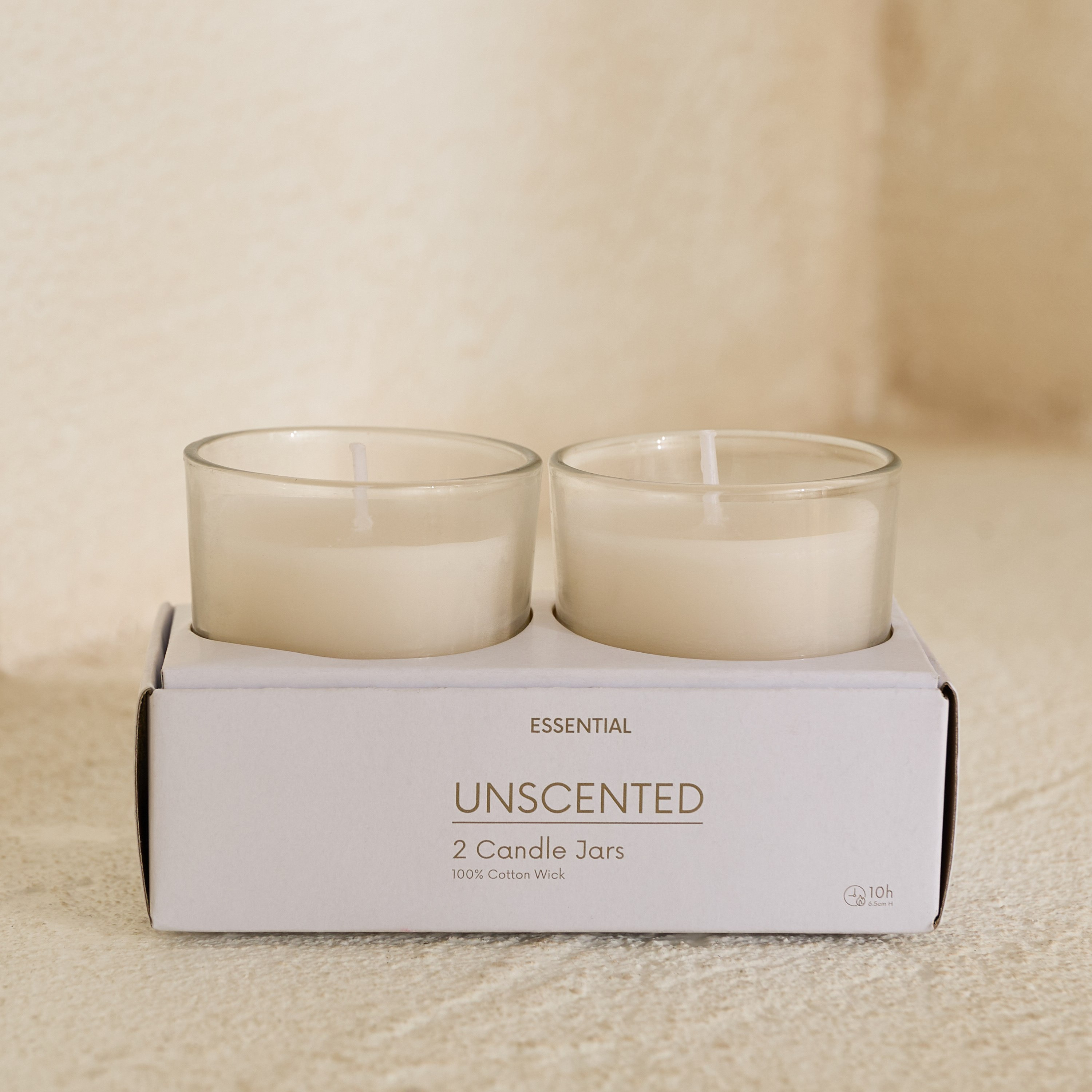 طقم جرة شموع فوتيف زجاج غير معطّرة قطعتين من لونا - 10 ساعات-hbxlivingroom-decorandaccessories-candles-image-9