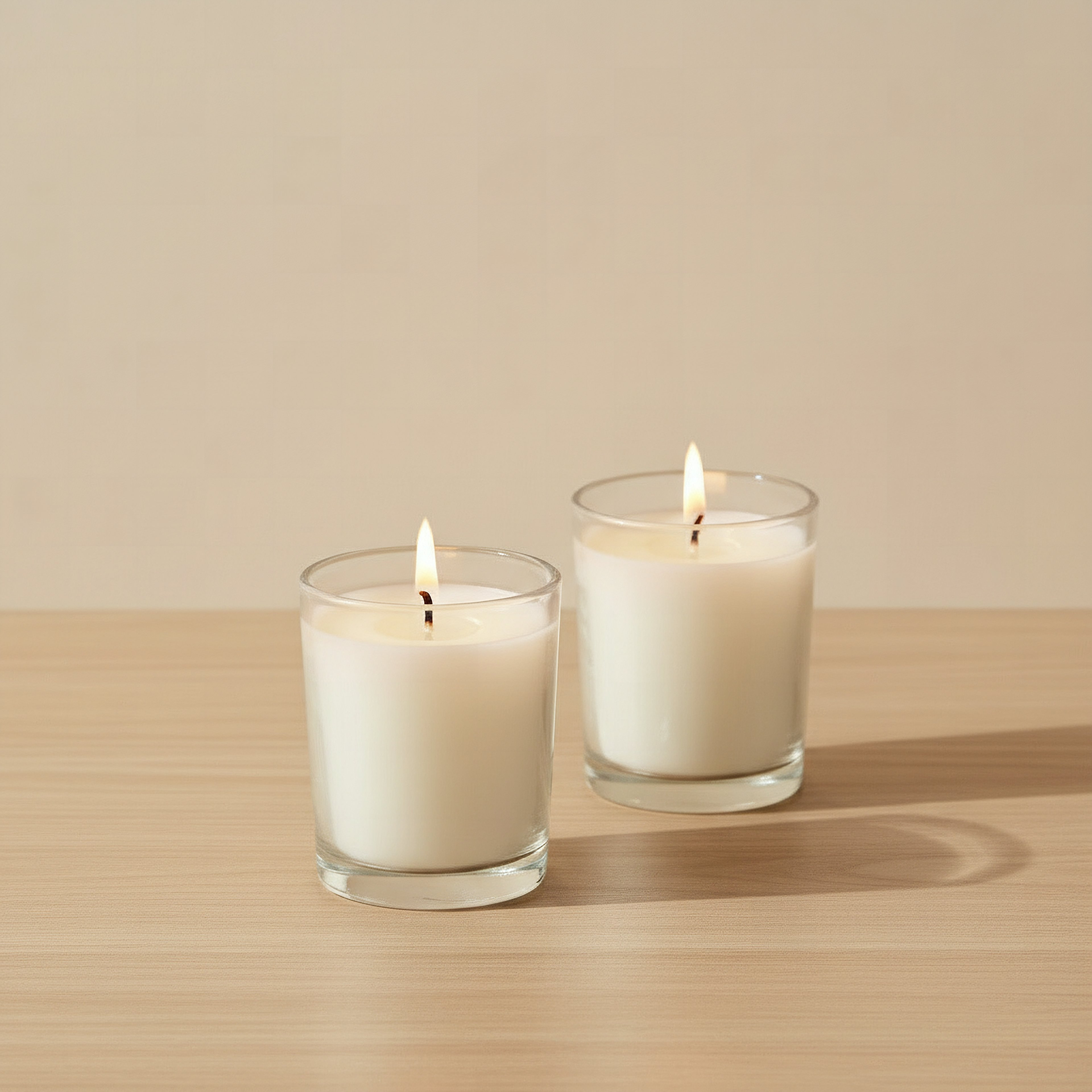 طقم جرة شموع فوتيف زجاج غير معطّرة قطعتين من لونا - 10 ساعات-hbxlivingroom-decorandaccessories-candles-image-3