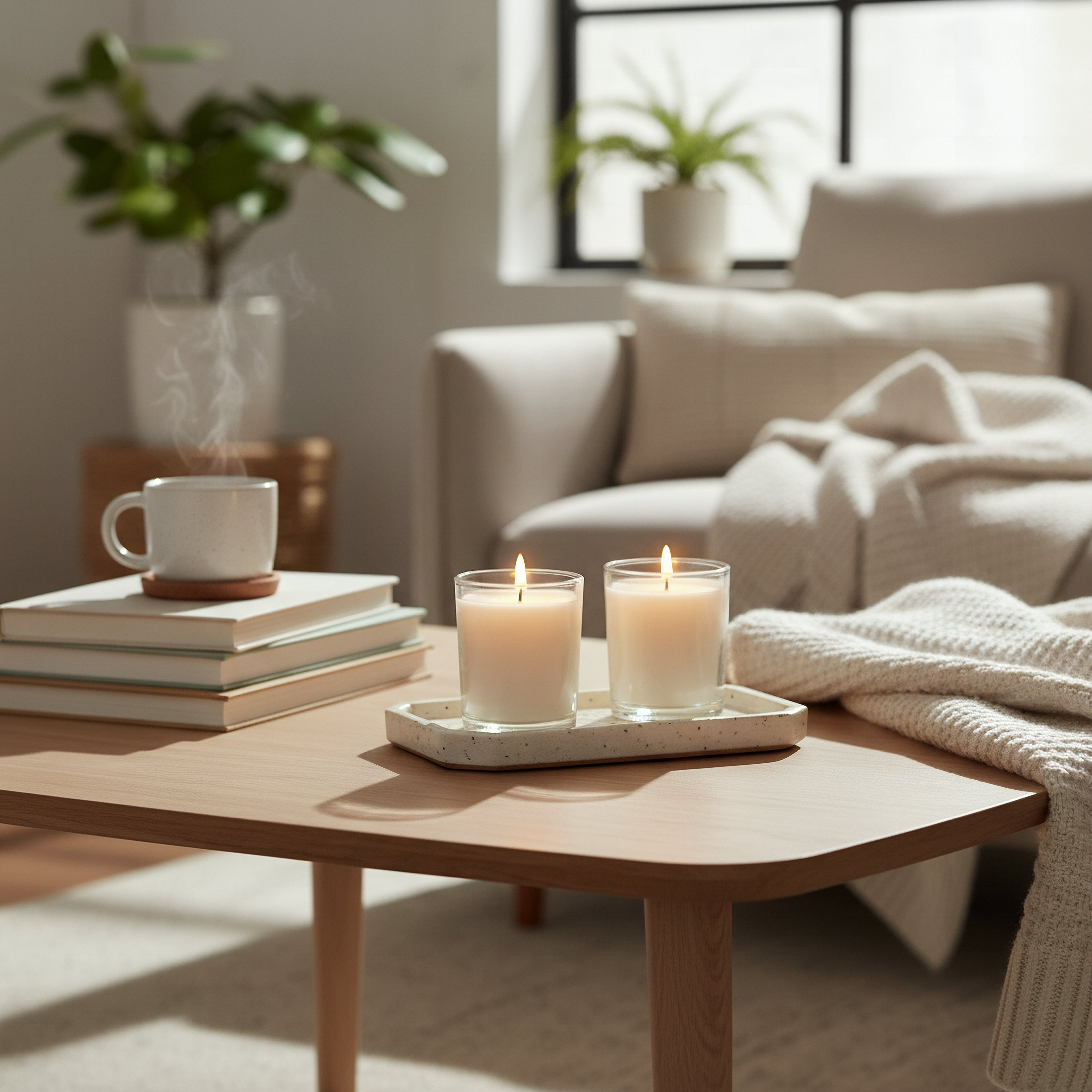 طقم جرة شموع فوتيف زجاج غير معطّرة قطعتين من لونا - 10 ساعات-hbxlivingroom-decorandaccessories-candles-image-4