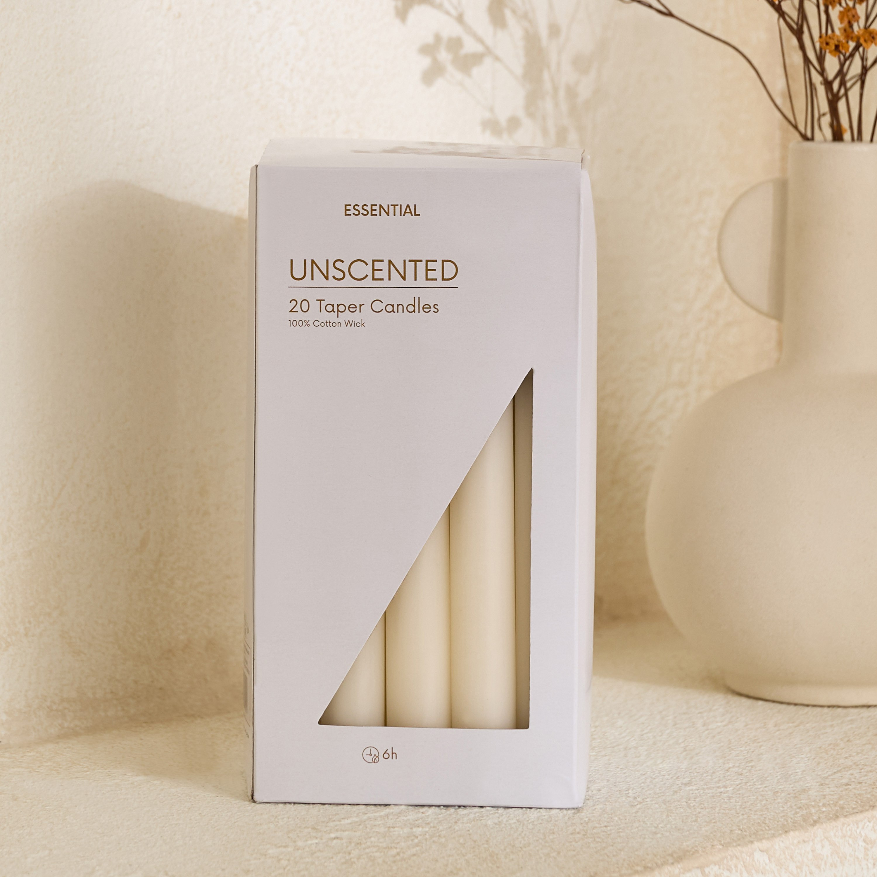 Luna 20-Piece Unscented Taper Candle Set - 20 cm-hbxlivingroom-decorandaccessories-candles-image-4