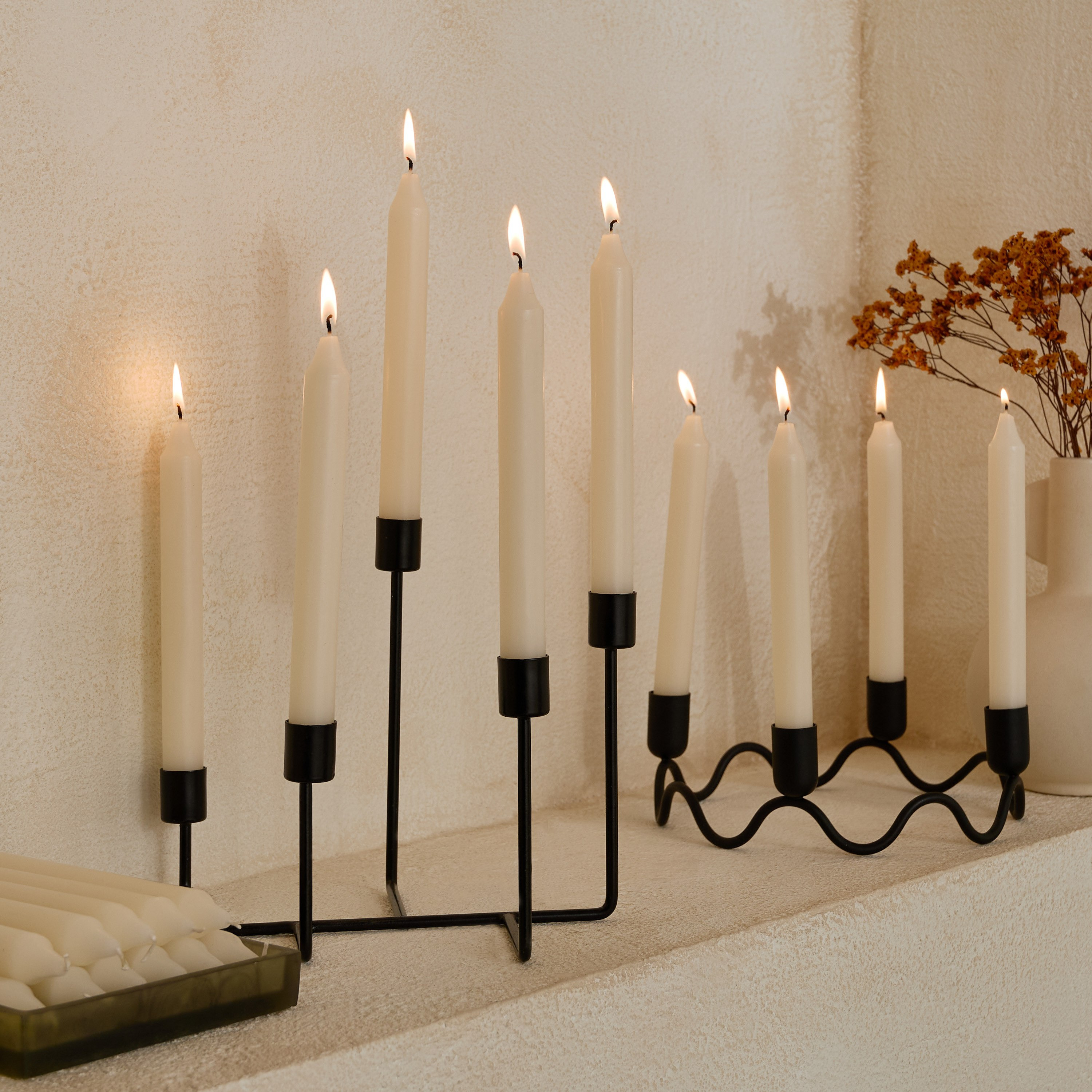 Luna 8-Piece Unscented Taper Candle Set - 25 cm-hbxlivingroom-decorandaccessories-candles-image-7