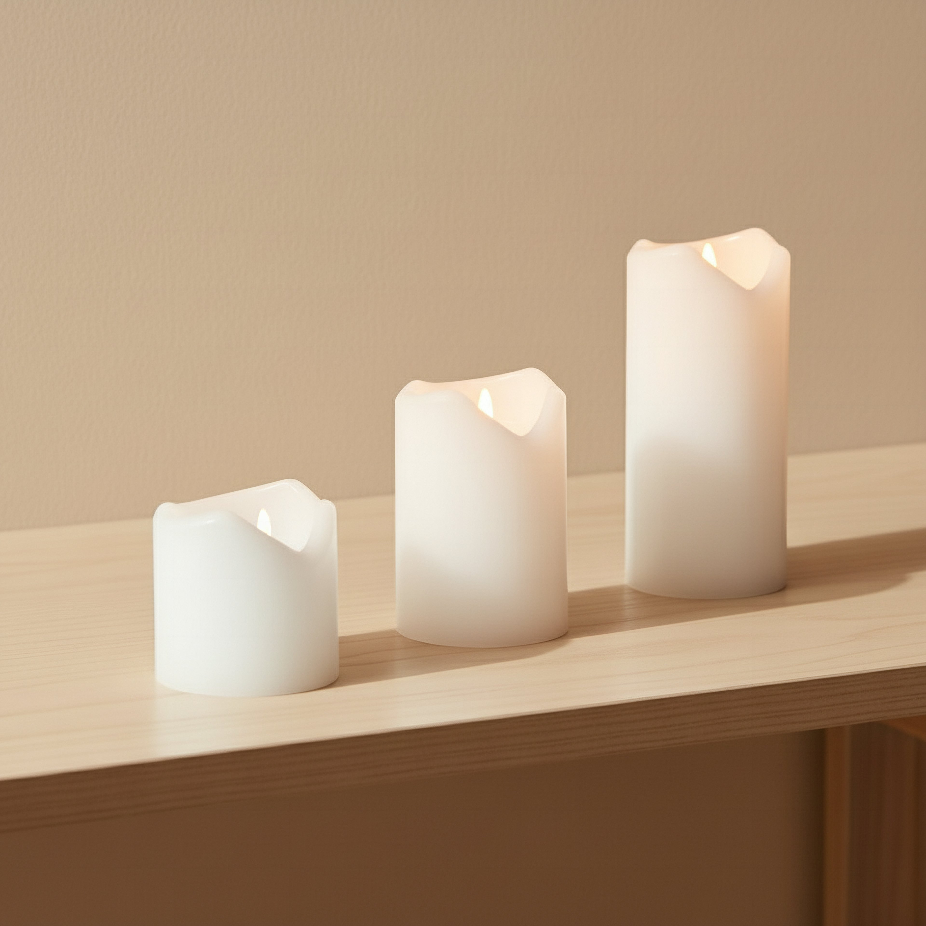 Luna 3-Piece LED Flameless Wax Candle Set-hbxlivingroom-decorandaccessories-candles-image-1