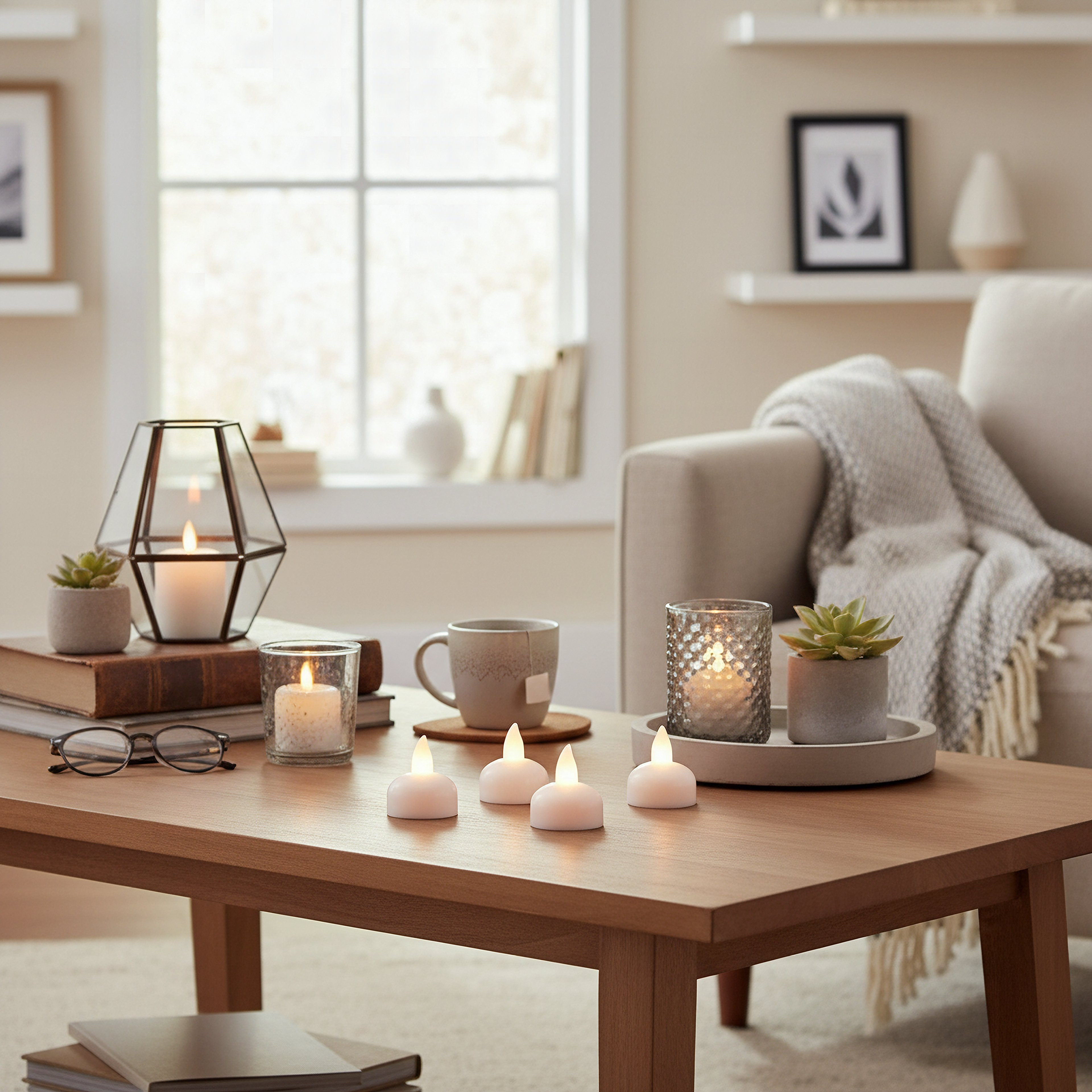 طقم شموع صغيرة ليد عائمة بدون لهب 6 قطع من لونا-hbxlivingroom-decorandaccessories-candles-image-4