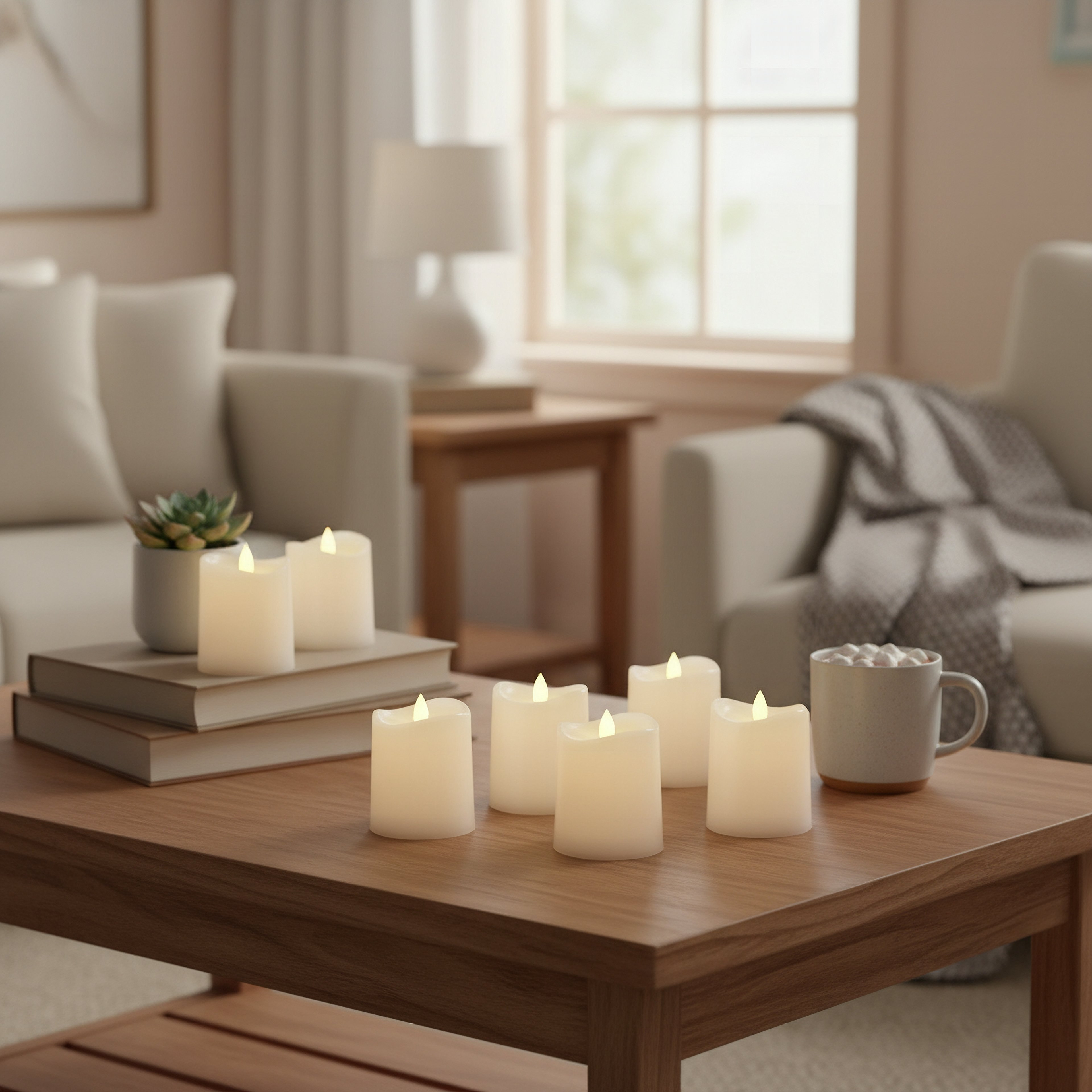 طقم شموع صغيرة فوتيف إل إي دي 6 قطع من لونا-hbxlivingroom-decorandaccessories-candles-image-3