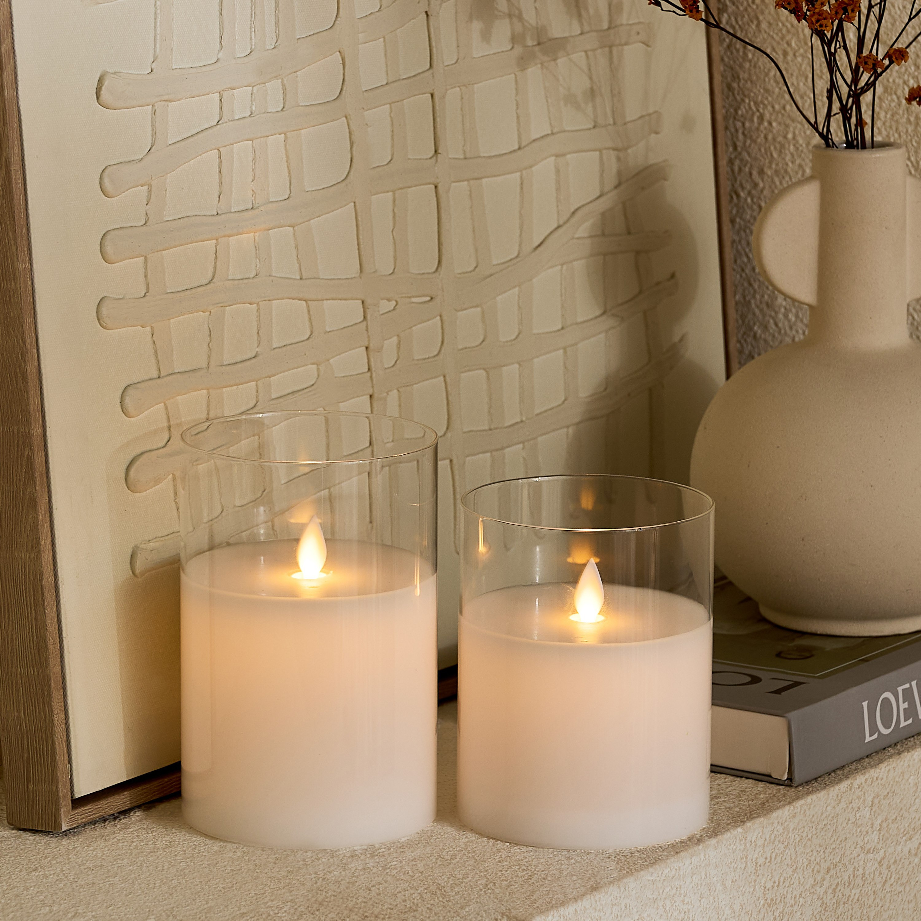 Luna LED Pillar Candle - 10x12.5 cm-hbxlivingroom-decorandaccessories-candles-image-8