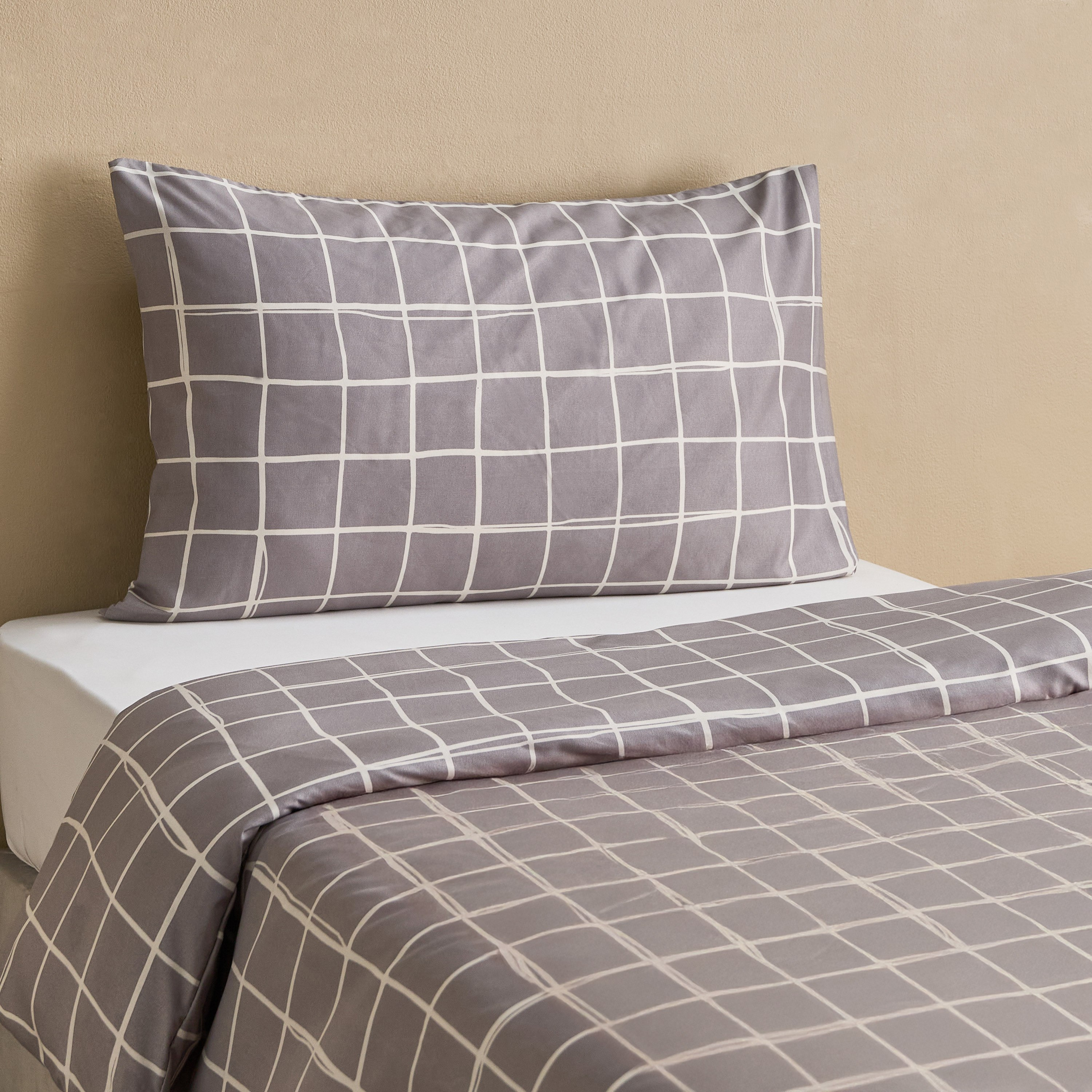 Matrix Acron 2-Piece Microfiber Printed Single Duvet Cover Set - 135x200 cm-hbxhomeware-hbxbedroom-image-1