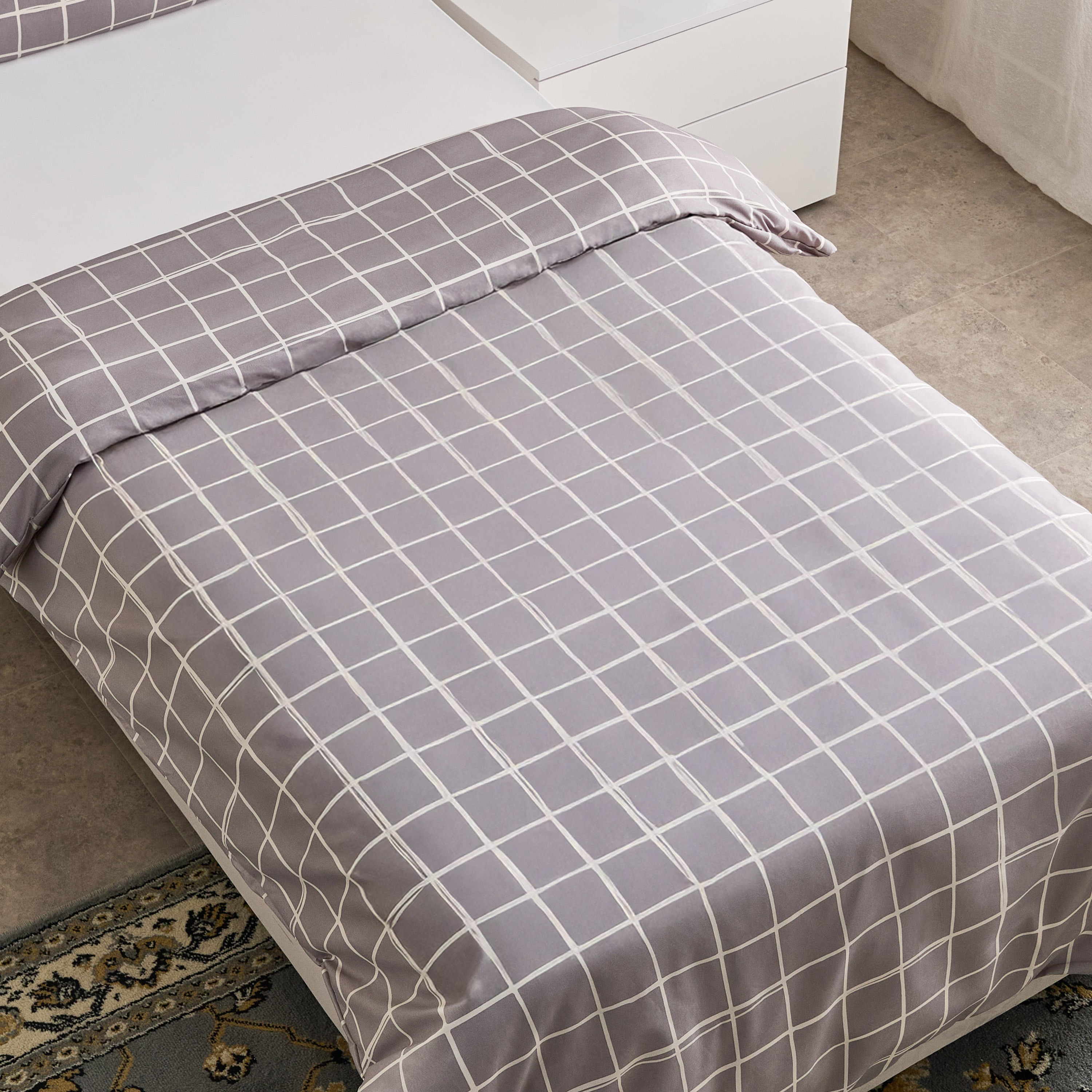 Matrix Acron 2-Piece Microfiber Printed Single Duvet Cover Set - 135x200 cm-hbxhomeware-hbxbedroom-image-3