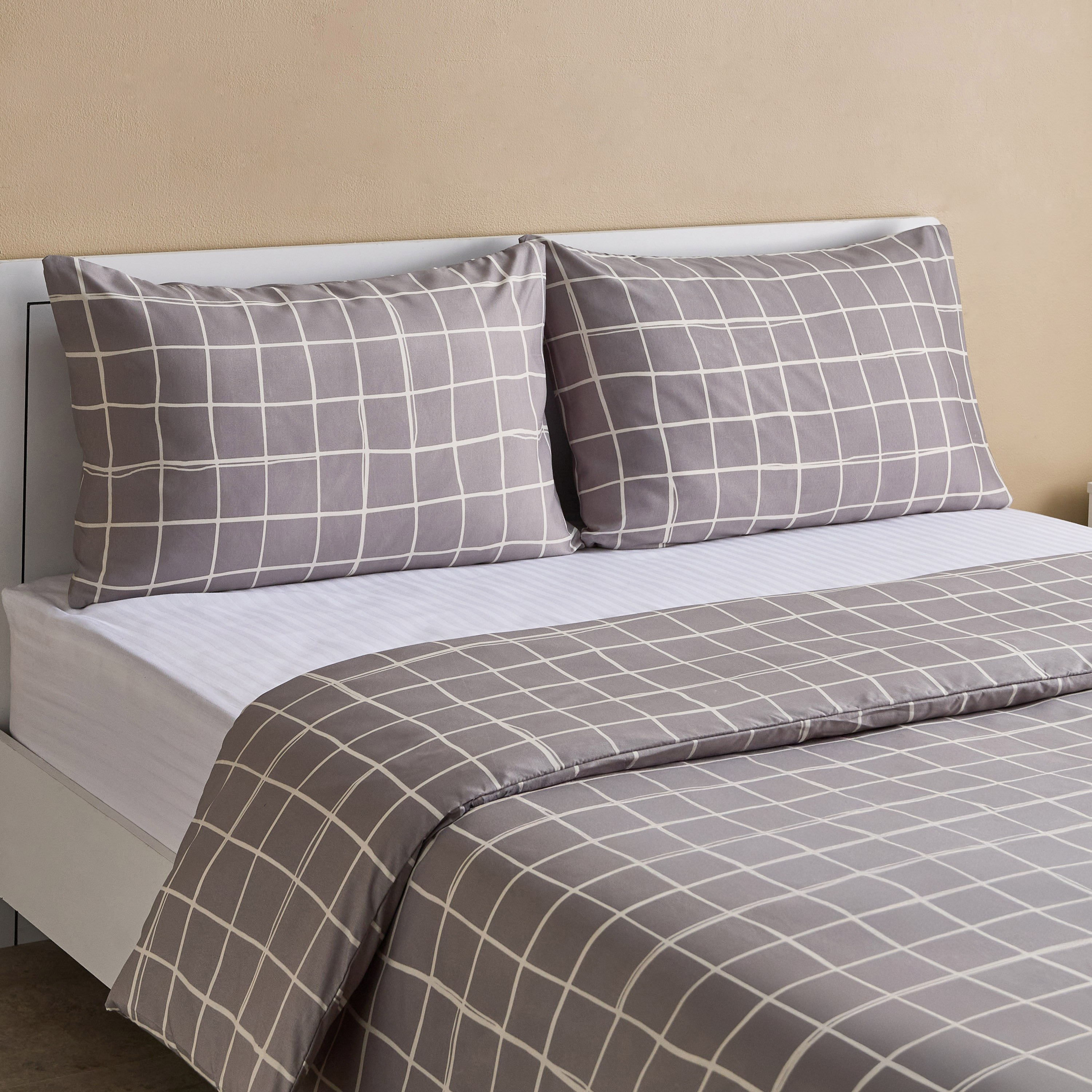 Matrix Acron 3-Piece Microfiber Printed Queen King Duvet Cover Set - 220x220 cm-hbxhomeware-hbxbedroom-image-1