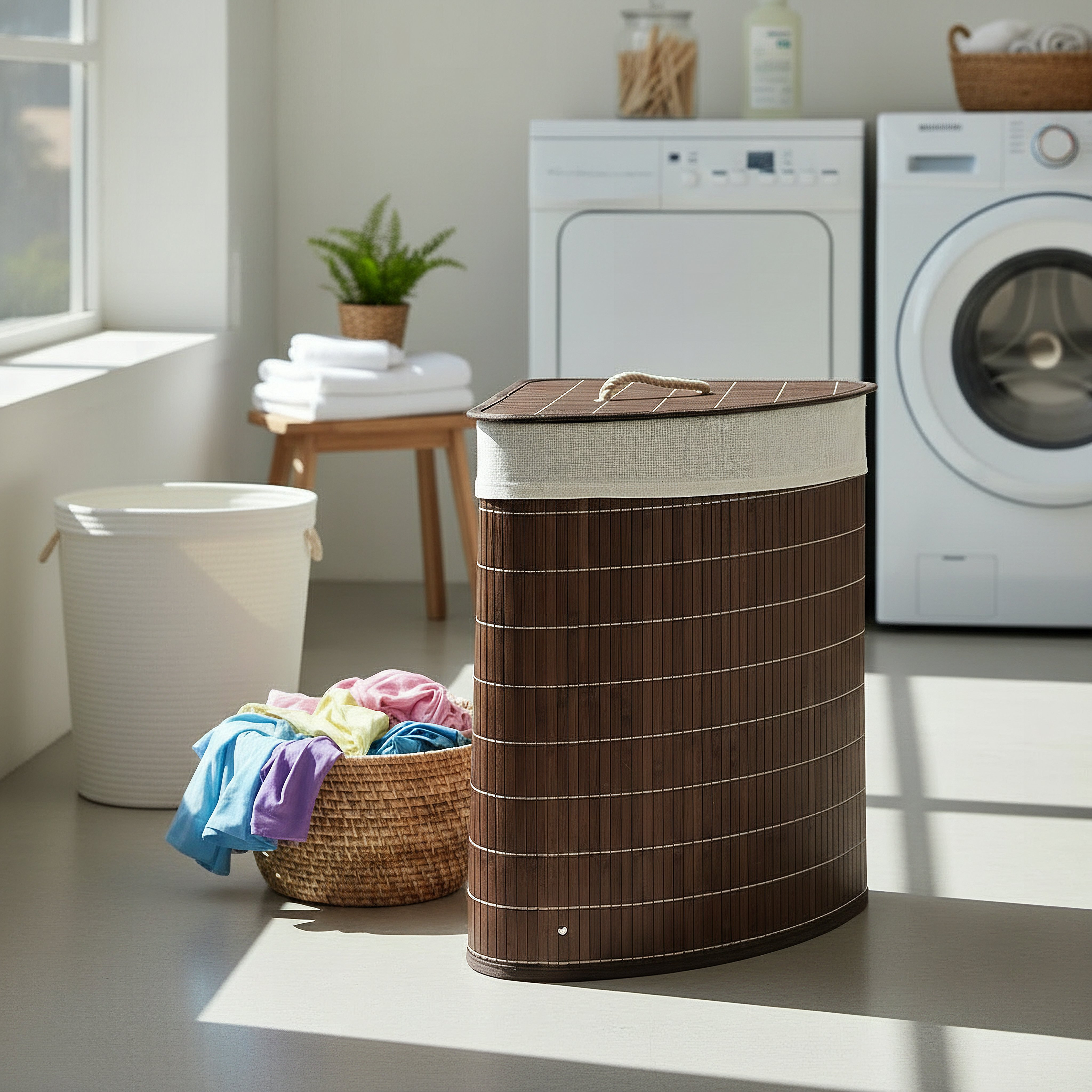 Knock Down Bamboo Corner Laundry Hamper-hbxbathroom-bathroomstorage-laundryhampers-image-5