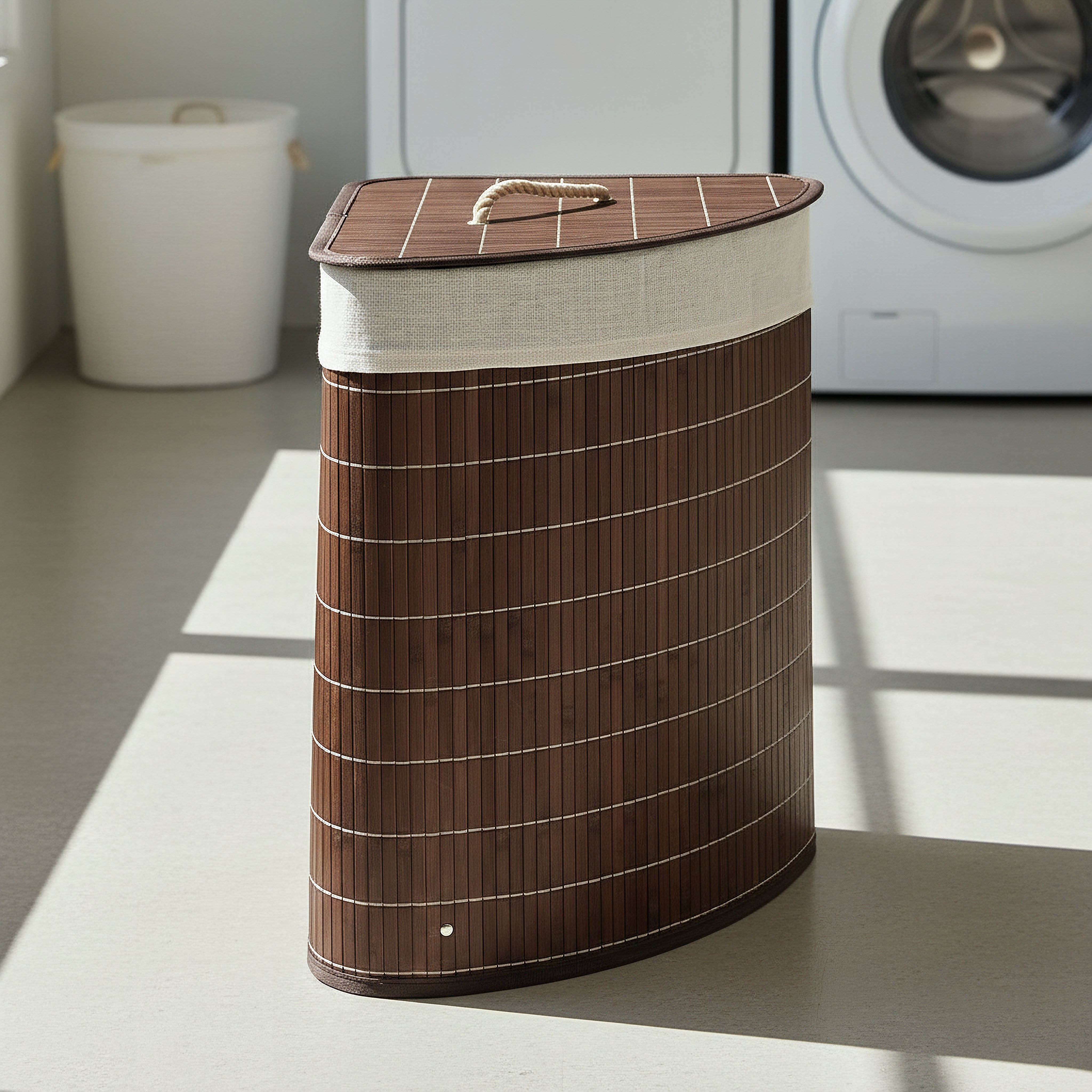 Knock Down Bamboo Corner Laundry Hamper-hbxbathroom-bathroomstorage-laundryhampers-image-1